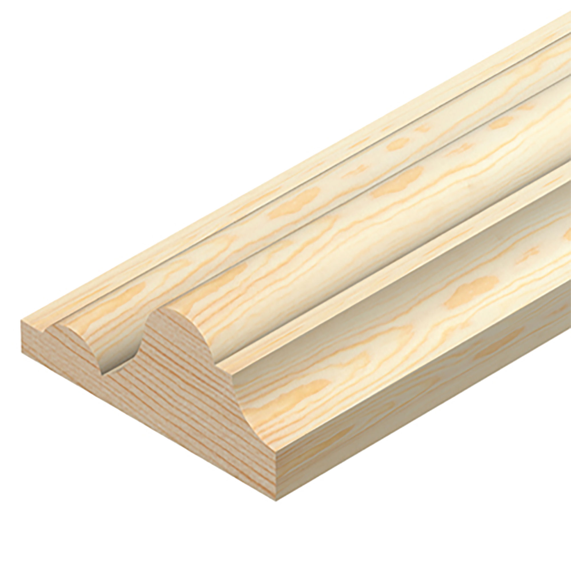 Cheshire Mouldings Pine Dado Rail 20mm x 45mm x 2.4m