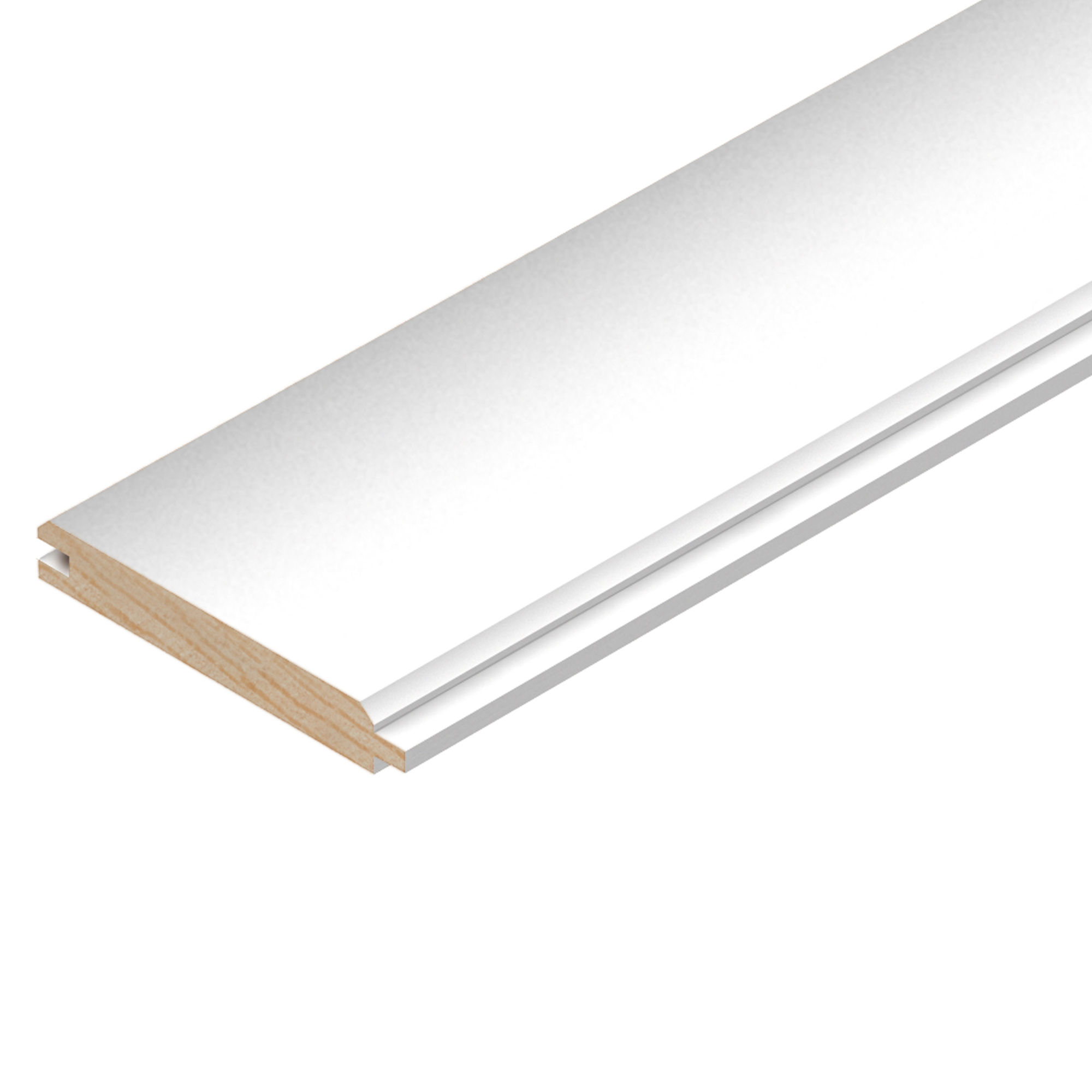 Cheshire Mouldings Primed Tongue and Groove Cladding White 11mm x 94mm x 2.4m