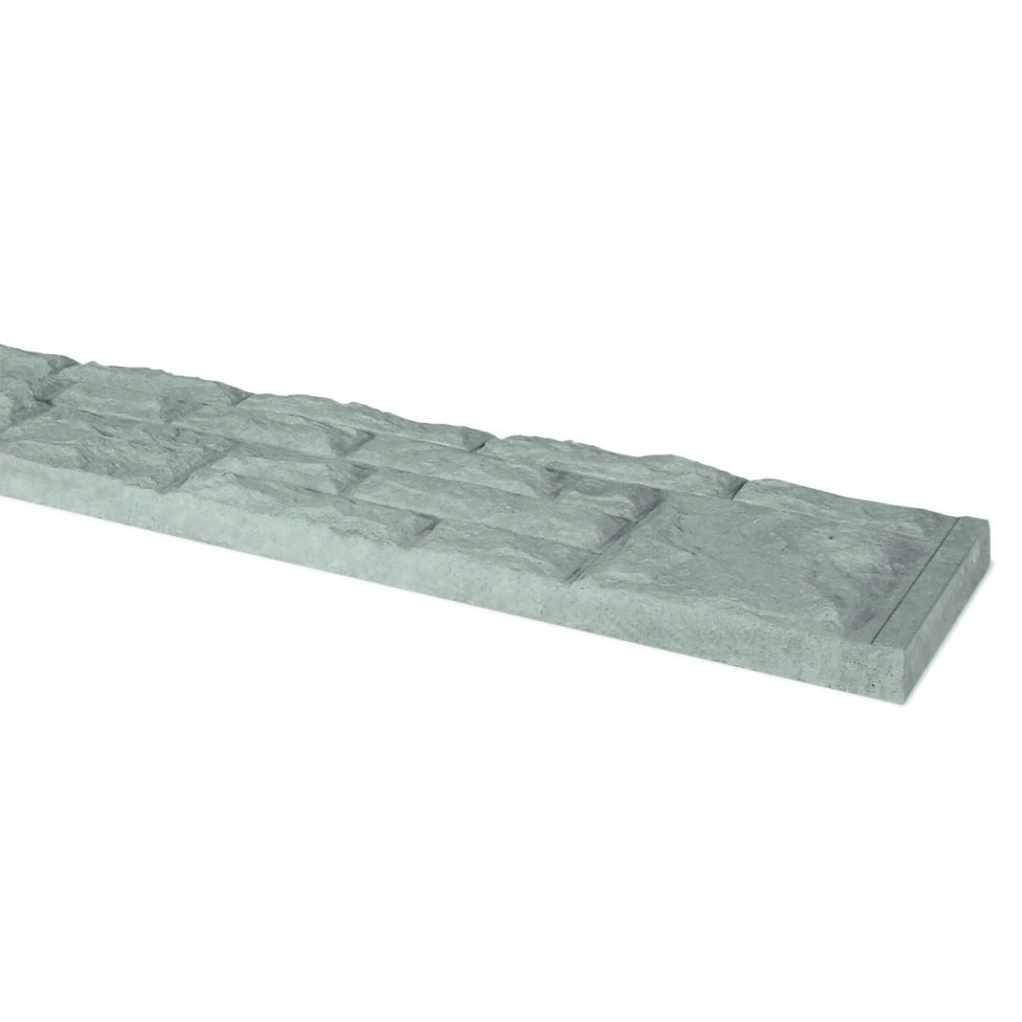 Supreme Smoothcast Concrete Rockface Gravel Board 50mm x 295mm x 1830mm