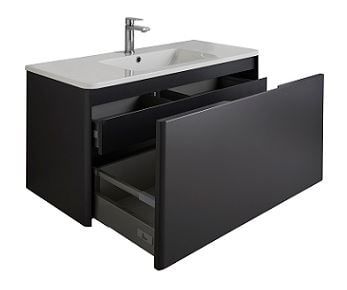 Fife Wall Hung Drawer Unit with Basin 1000mm - 55907/55900