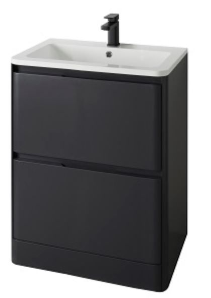 Fife Floor Standing 2 Drawer Unit with Basin 800mm - 55807/55800