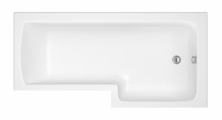 L Shaped Bath No Tap Hole