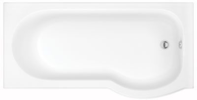 Trojan Concert P-Shaped Shower Bath - No Tap Holes (Right Hand) 1675mm x 850mm x 750mm