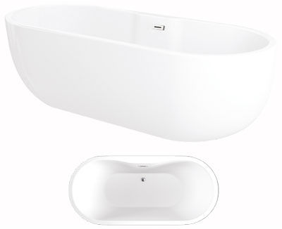 Trojan Alcora Floor Standing Bath 1655mm x 750mm