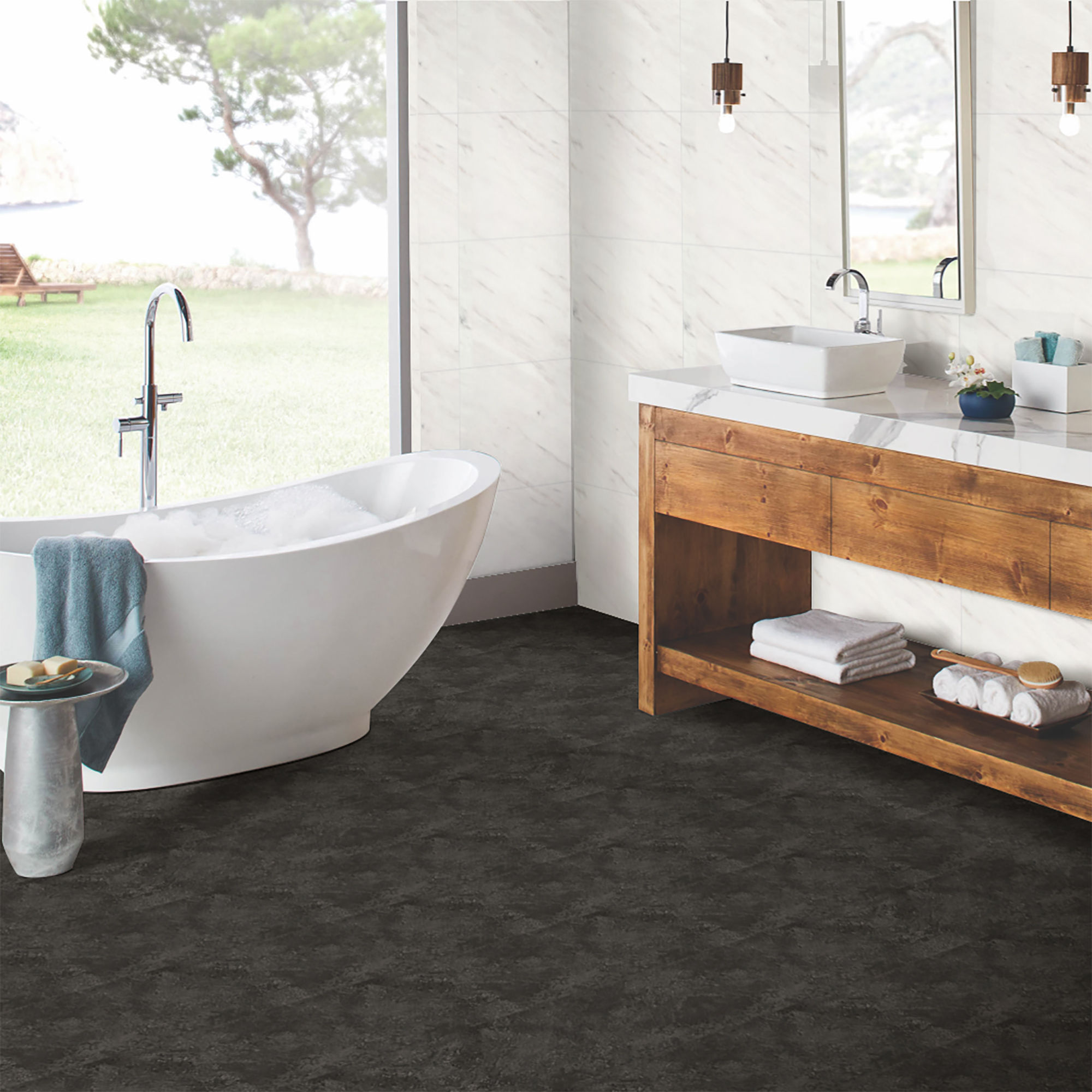 Multipanel Click Bathroom Vinyl Flooring Tiles Sicilia (10 Pack) 605mm x 305mm x 5mm