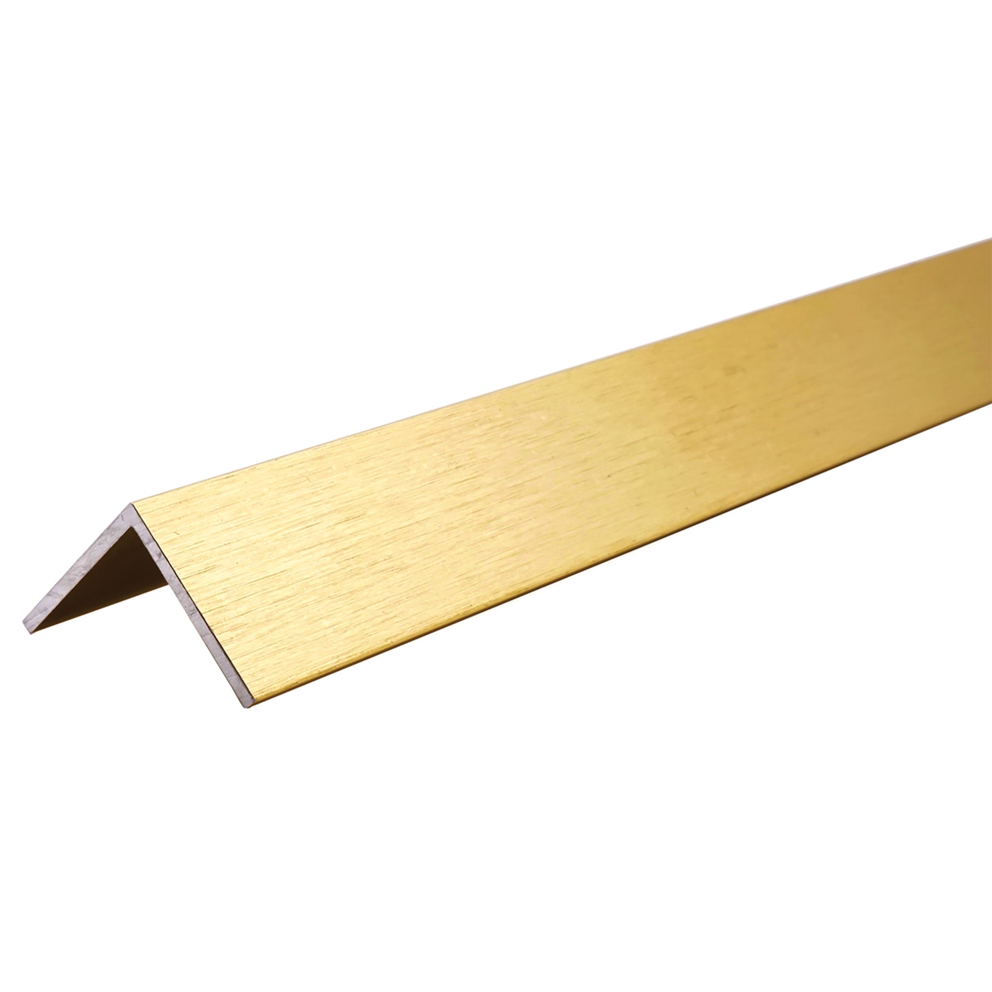 Multipanel Wall Panel Angle Profile Type 102 Brushed Brass 19.05mm x 2450mm - MPAPBB