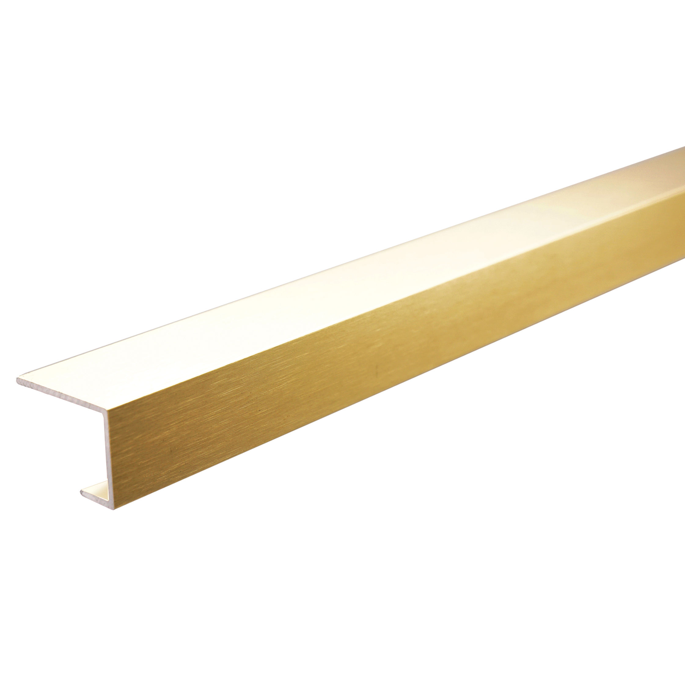 Multipanel Wall Panel Profile End Cap Type C Brushed Brass 11.5mm x 2450mm - MPECBB