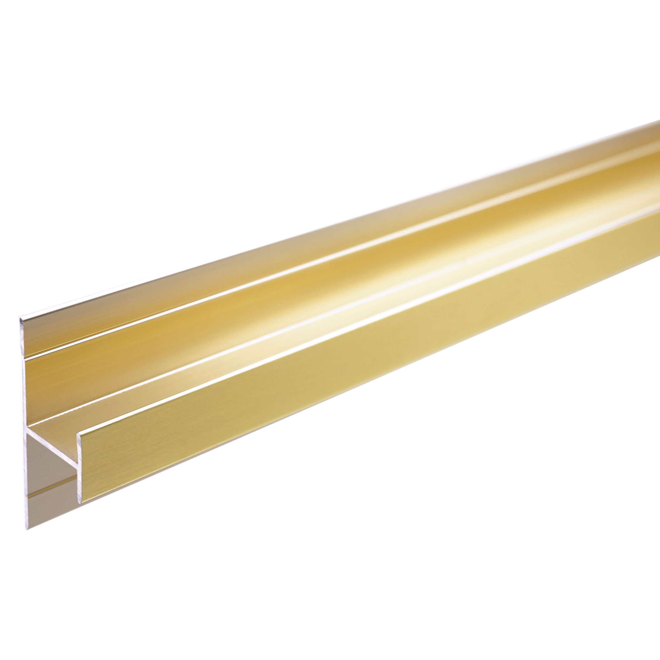 Multipanel Wall Panel Profile Mid Joint Type D Brushed Brass 11.5mm x 2450mm - MPCHBB