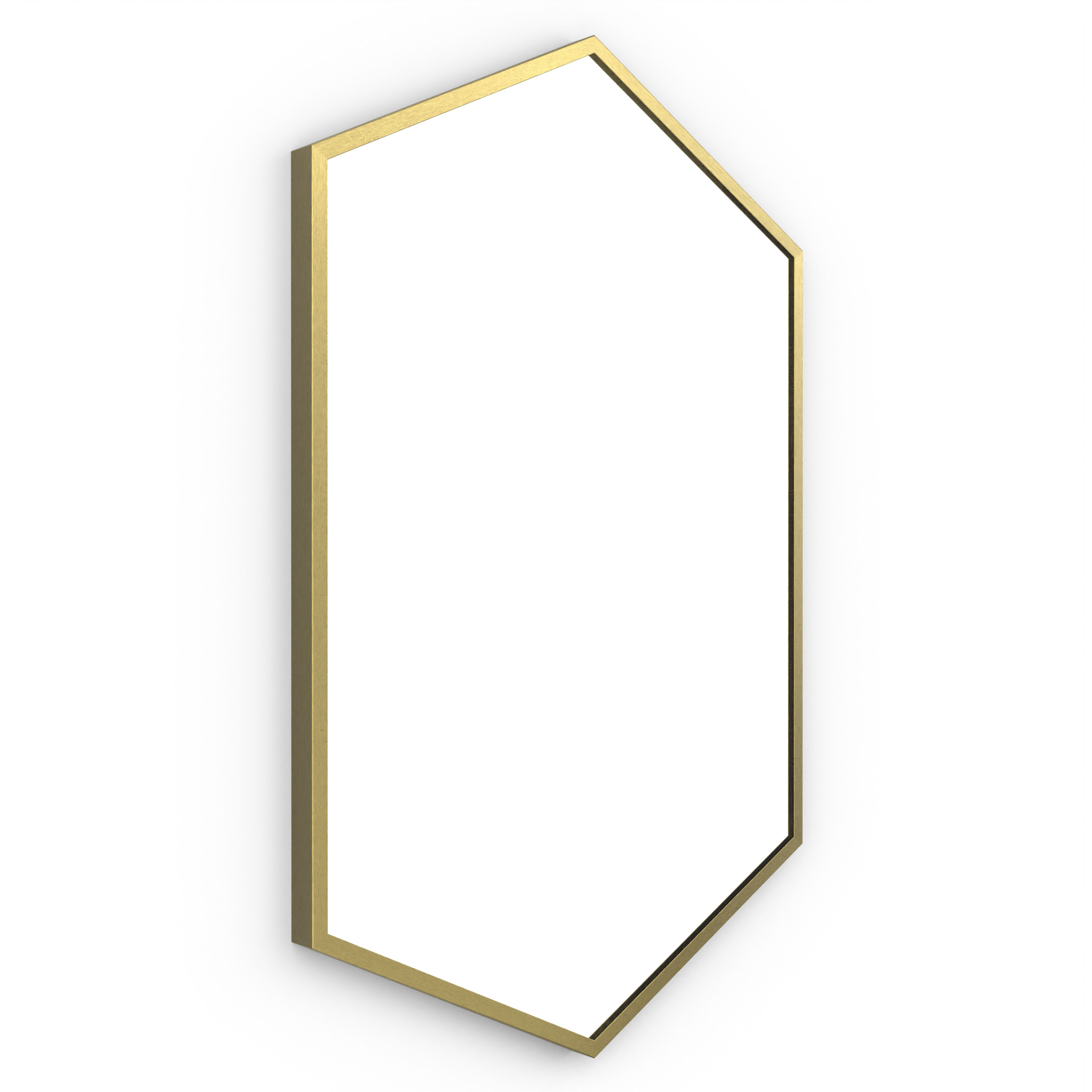 Origins Living Docklands Hexagonal Mirror Brushed Brass 500mm x 750mm - B375509