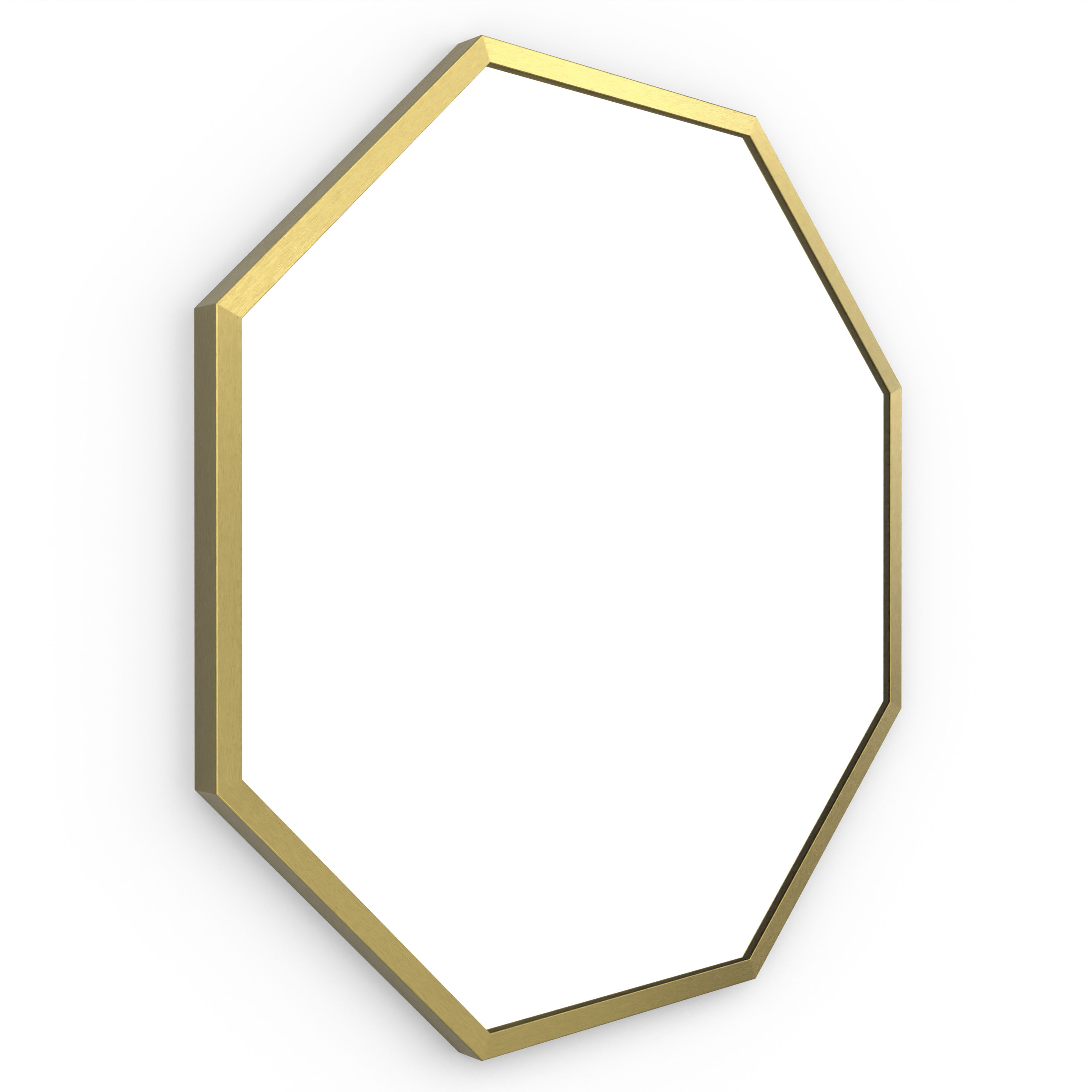 Origins Living Docklands Octagon Mirror Brushed Brass 600mm - DKL-00T060-BB