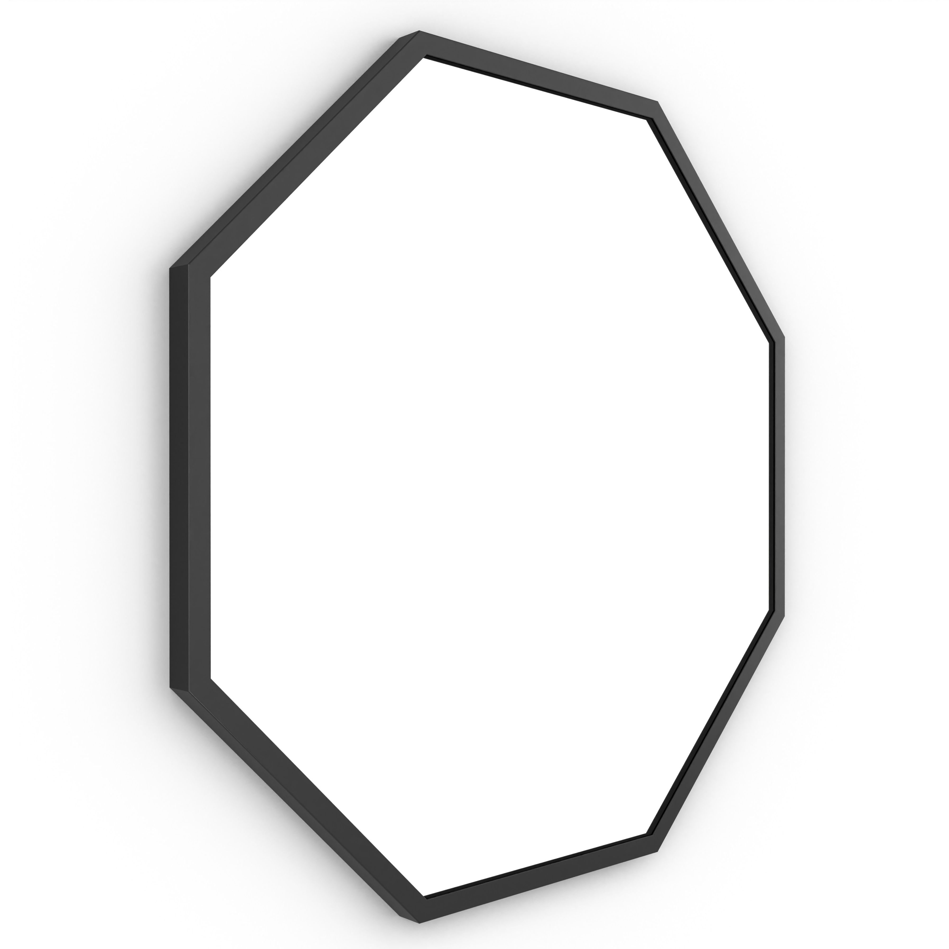 Origins Living Docklands Octagon Mirror Black 600mm - DKL-00T060-BK