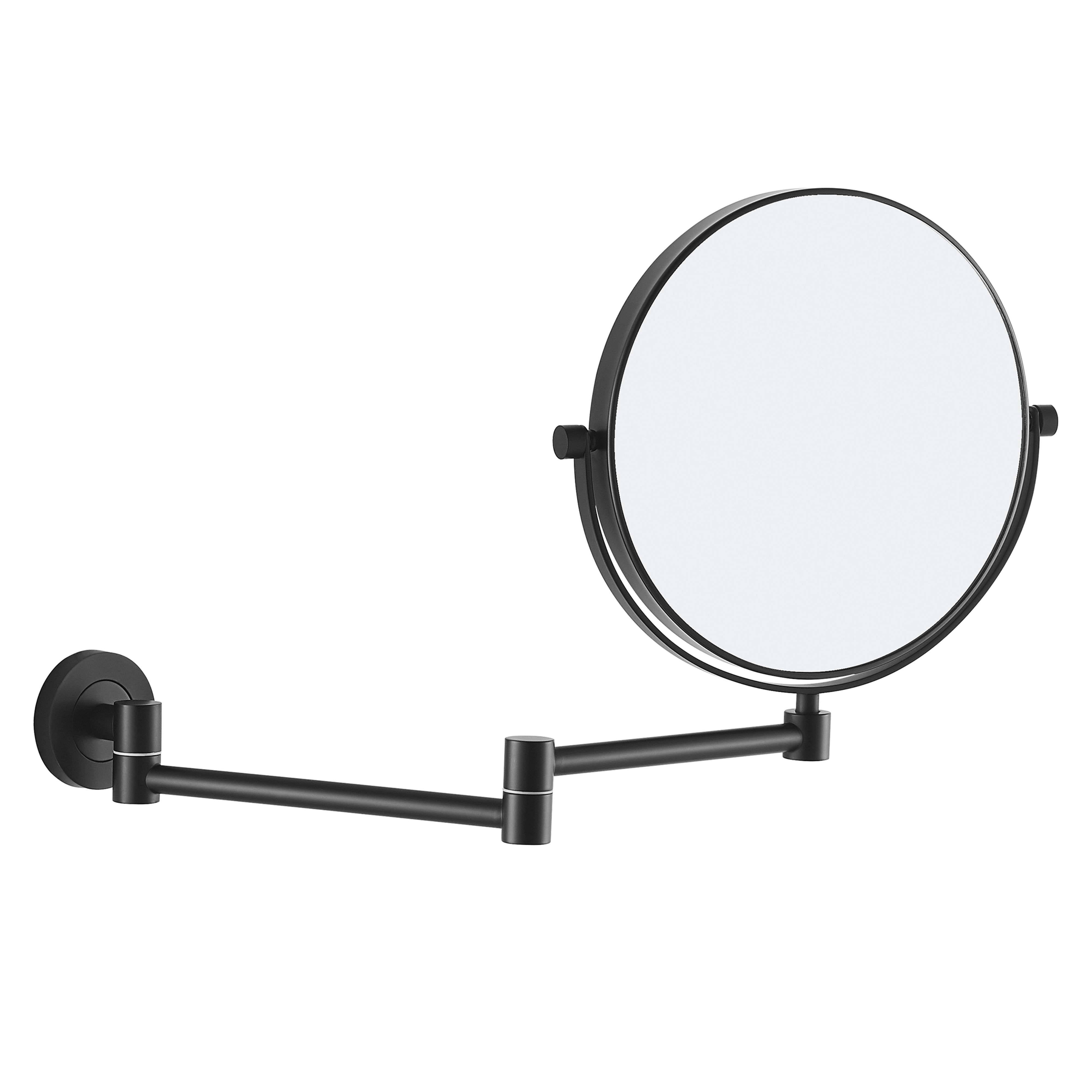 Origins Living Hutton Reversible 5x Magnifying Wall Mirror Black 275mm x 260mm - HTN-007520-BK