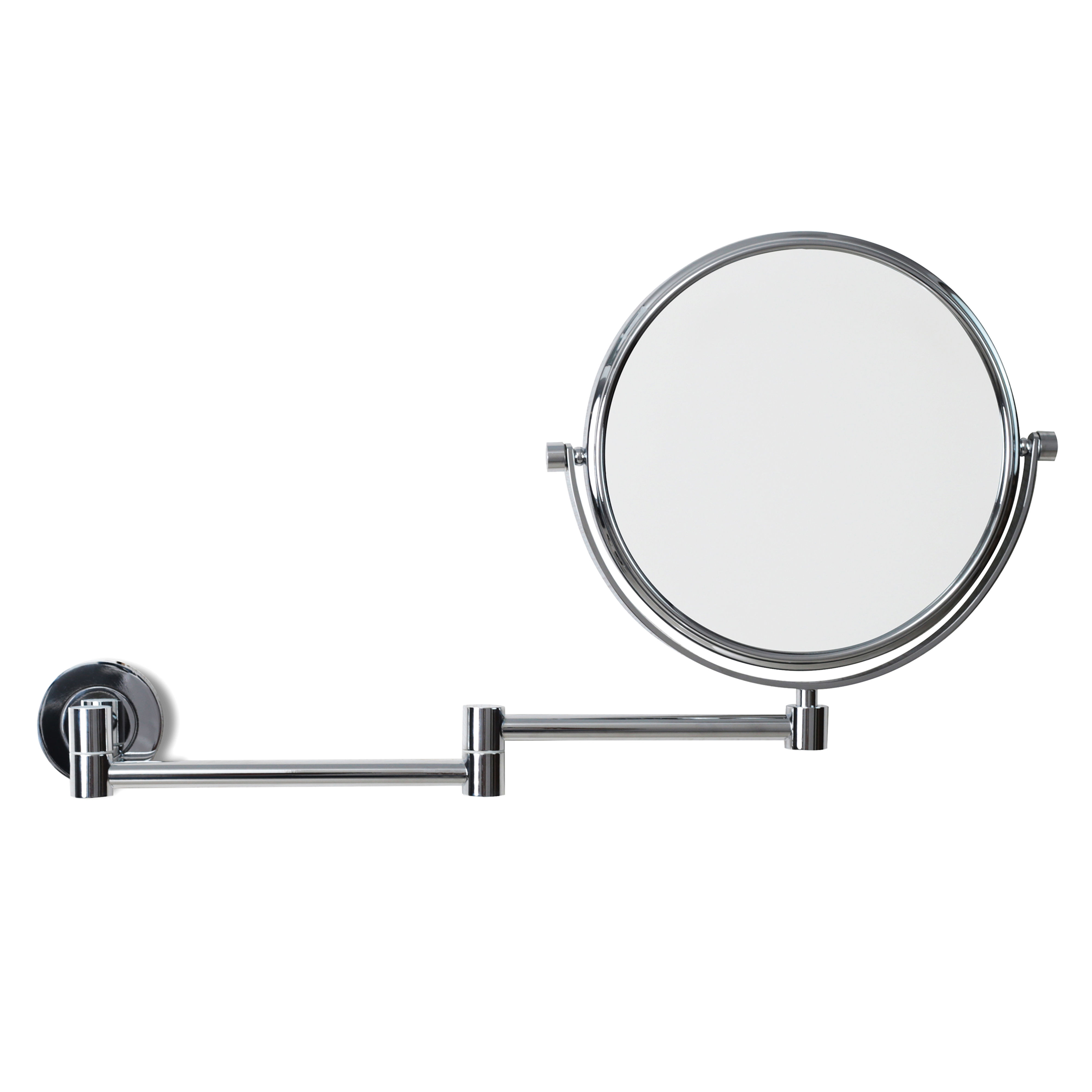 Origins Living Hutton Reversible 5x Magnifying Wall Mirror Chrome 275mm x 260mm - HTN-007520-CH