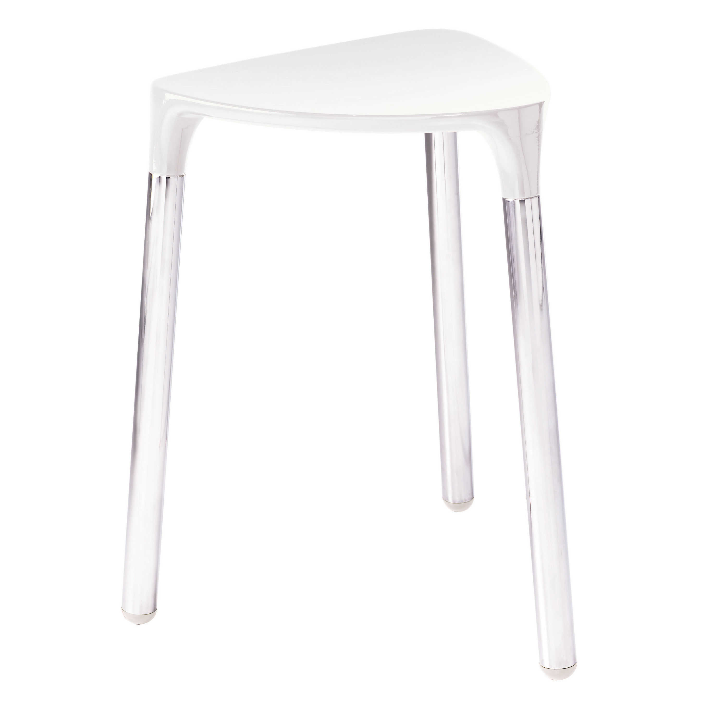 Origins Living Yannis Bathroom Stool White/Chrome - 2172-02