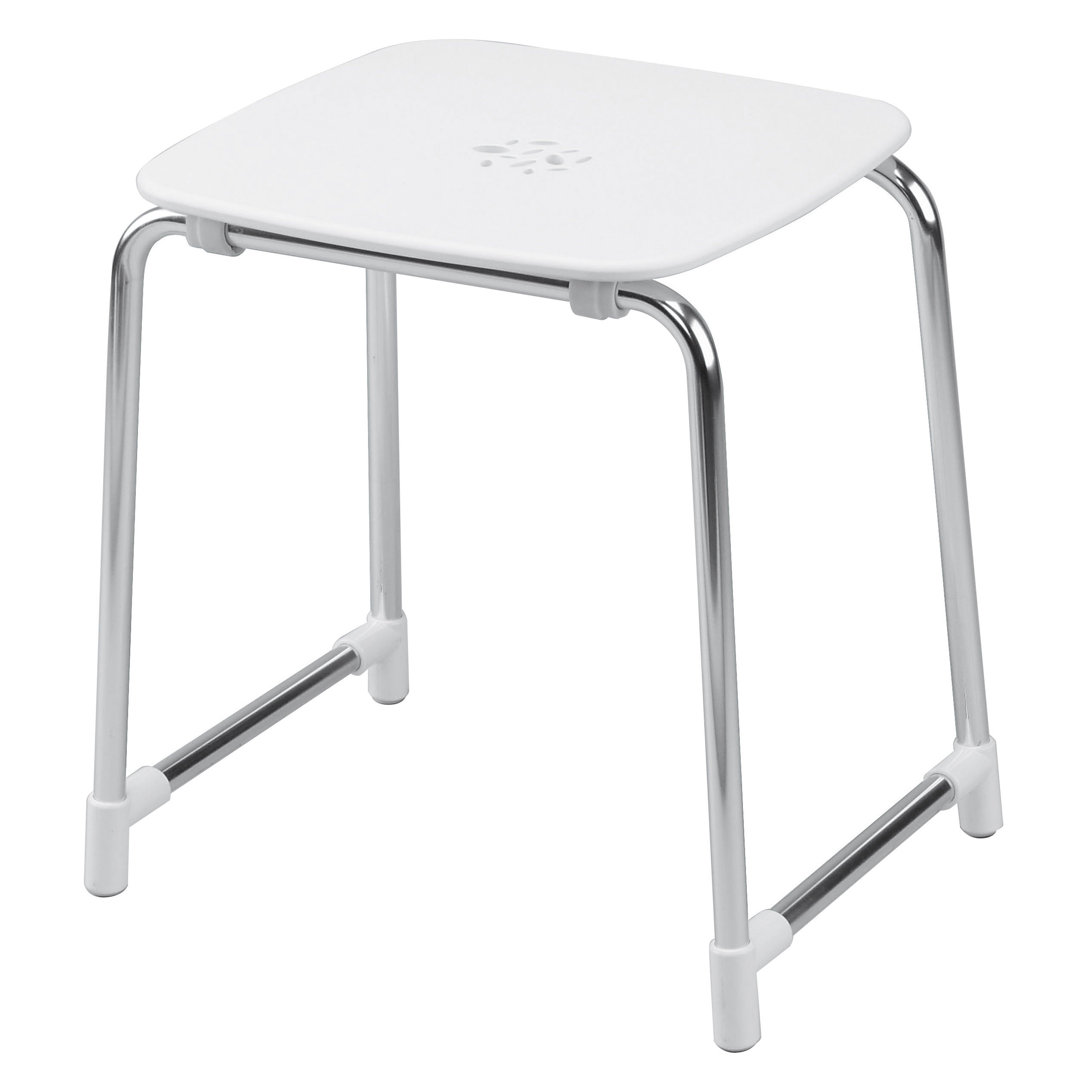 Origins Living Prima Classe Bathroom Stool White/Chrome - 6072-23