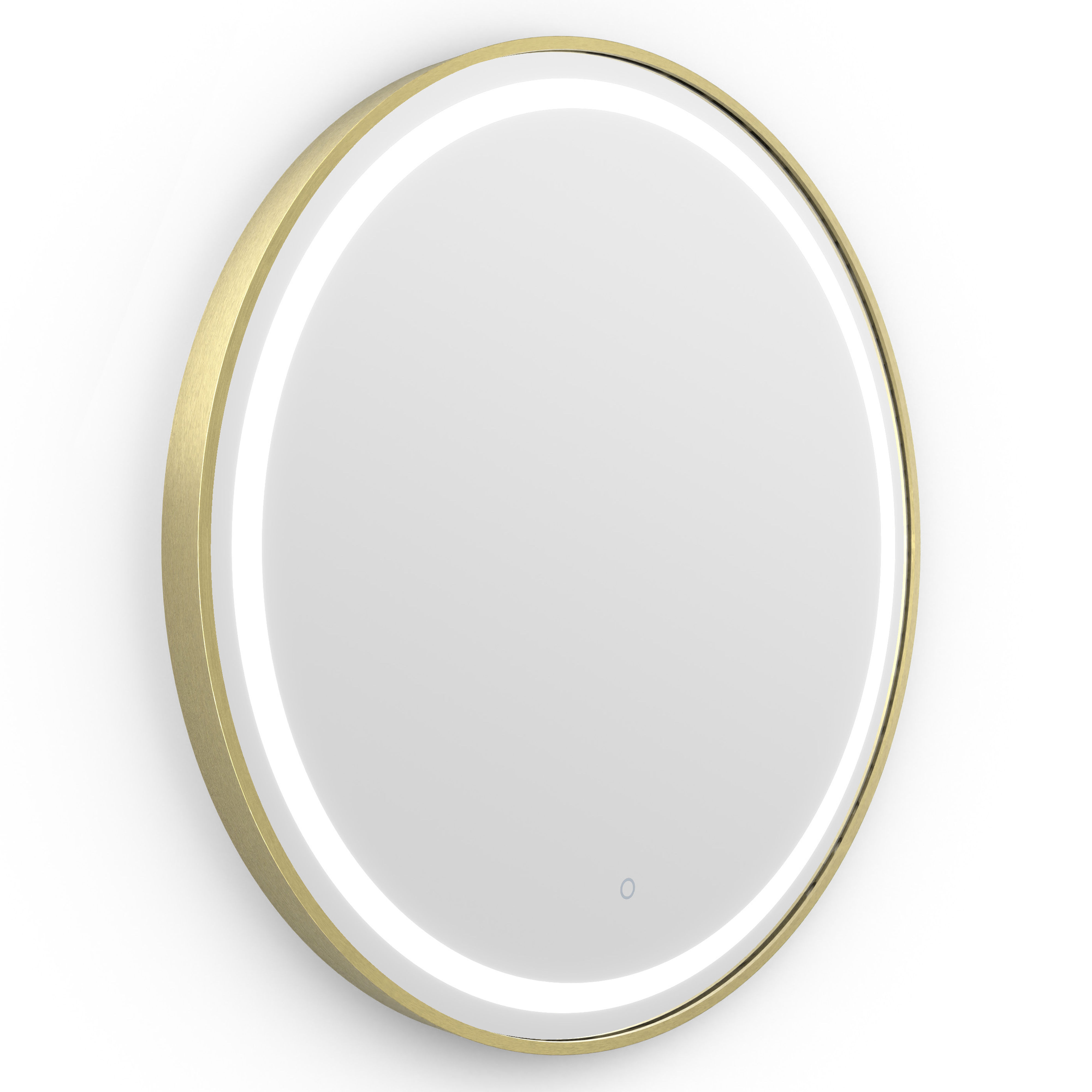 Origins Living Lomax Light Round Mirror Brushed Brass 700mm - LML-01D070-BB