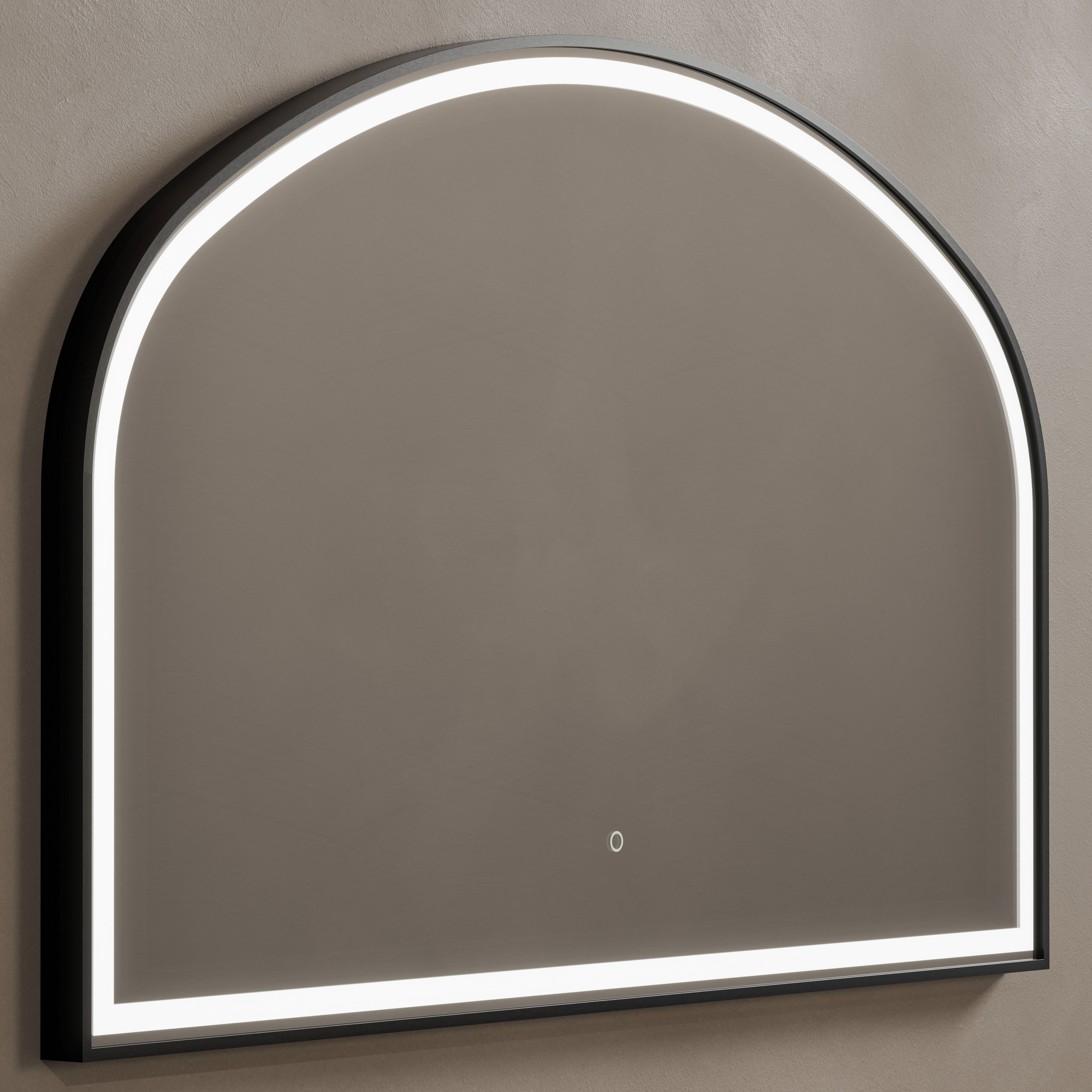Origins Living Lomax Light Overmantle Arch Mirror Black 1200mm x 750mm - LML-01R127-BK