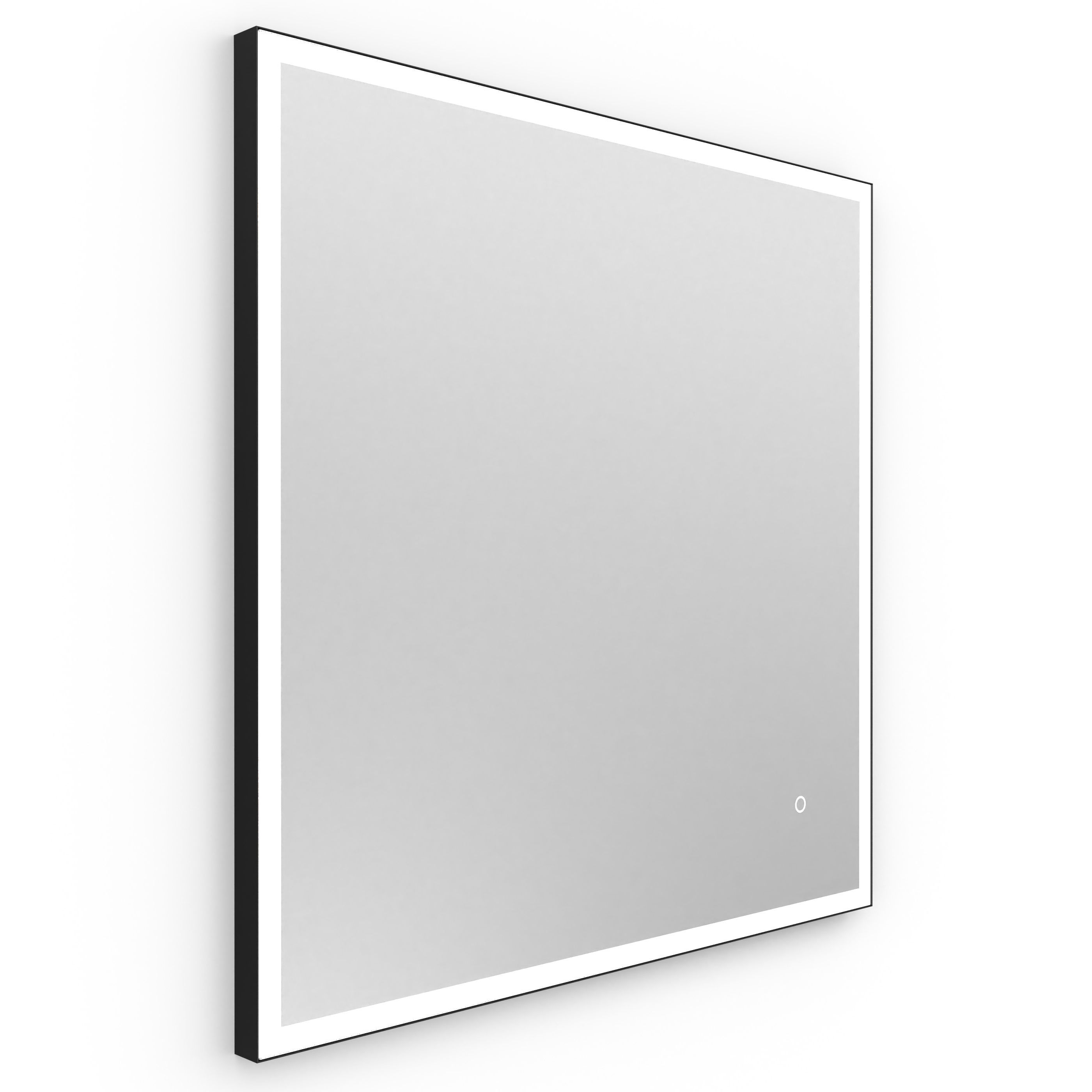 Origins Living Tate Light Square Mirror 70 Black 700mm x 700mm - B008226