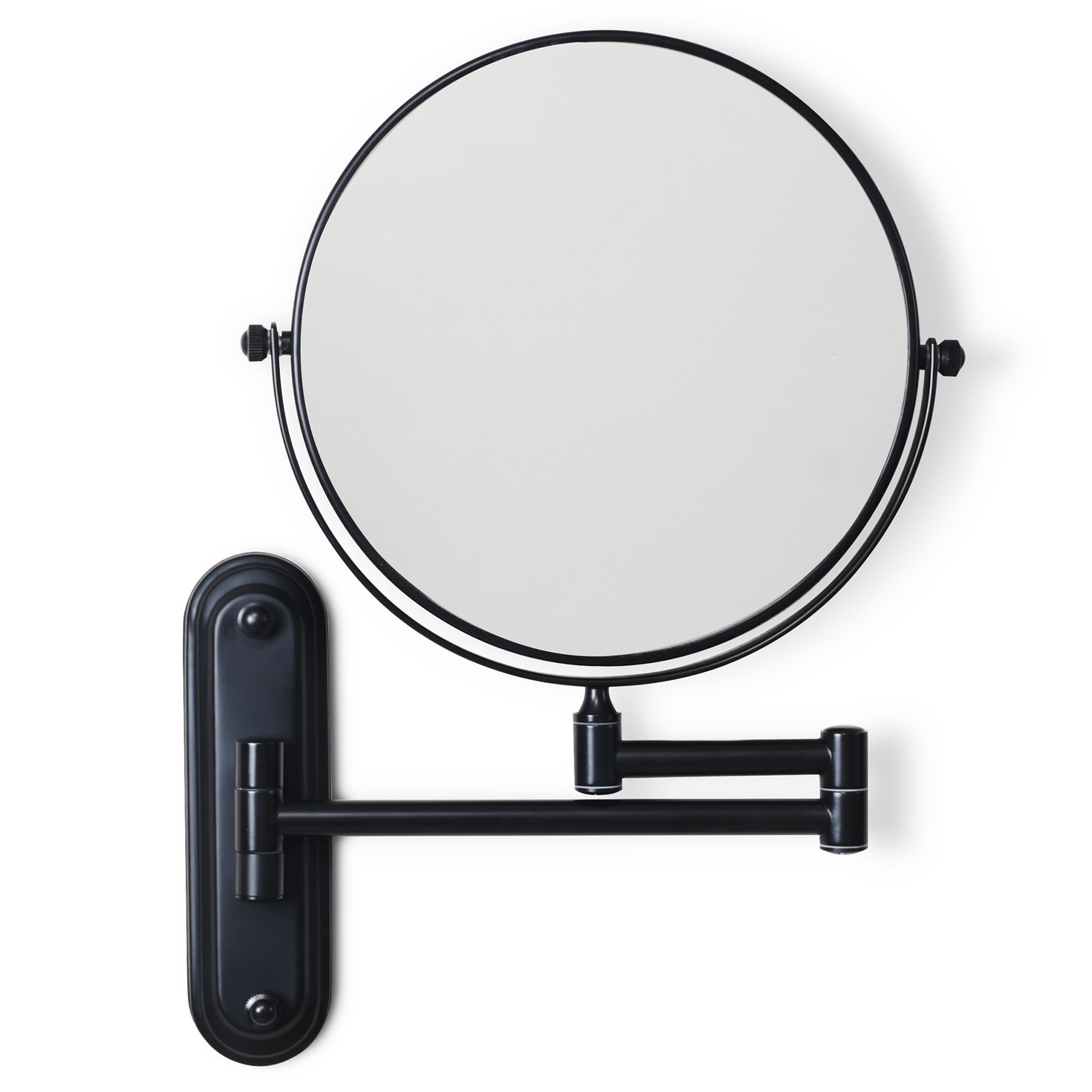 Origins Living Taylor Reversible 5x Magnifying Wall Mirror Black 245mm x 315mm - TYL-007520-BK