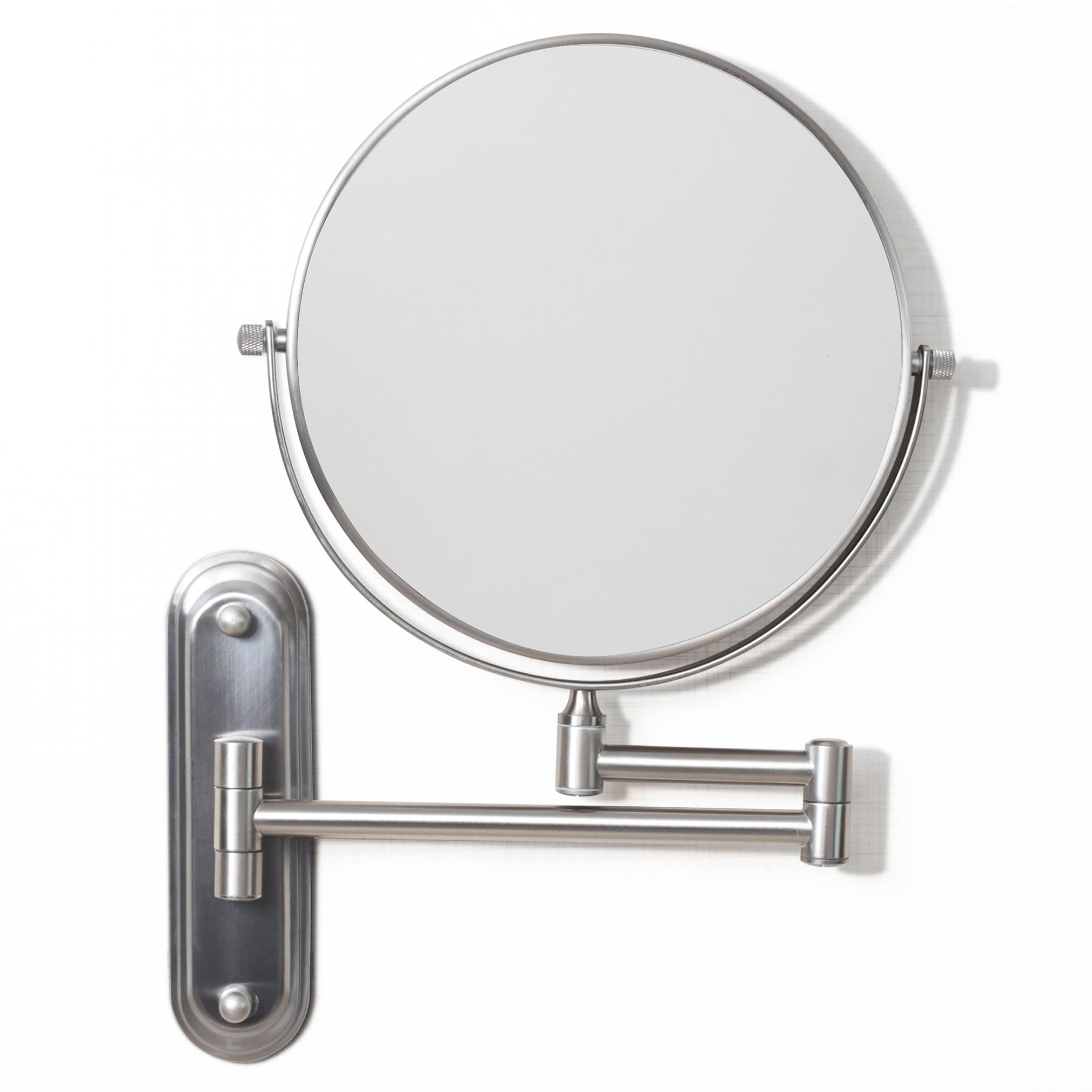 Origins Living Taylor Reversible 5x Magnifying Wall Mirror Brushed Nickel 245mm x 315mm - TYL-007520-BN