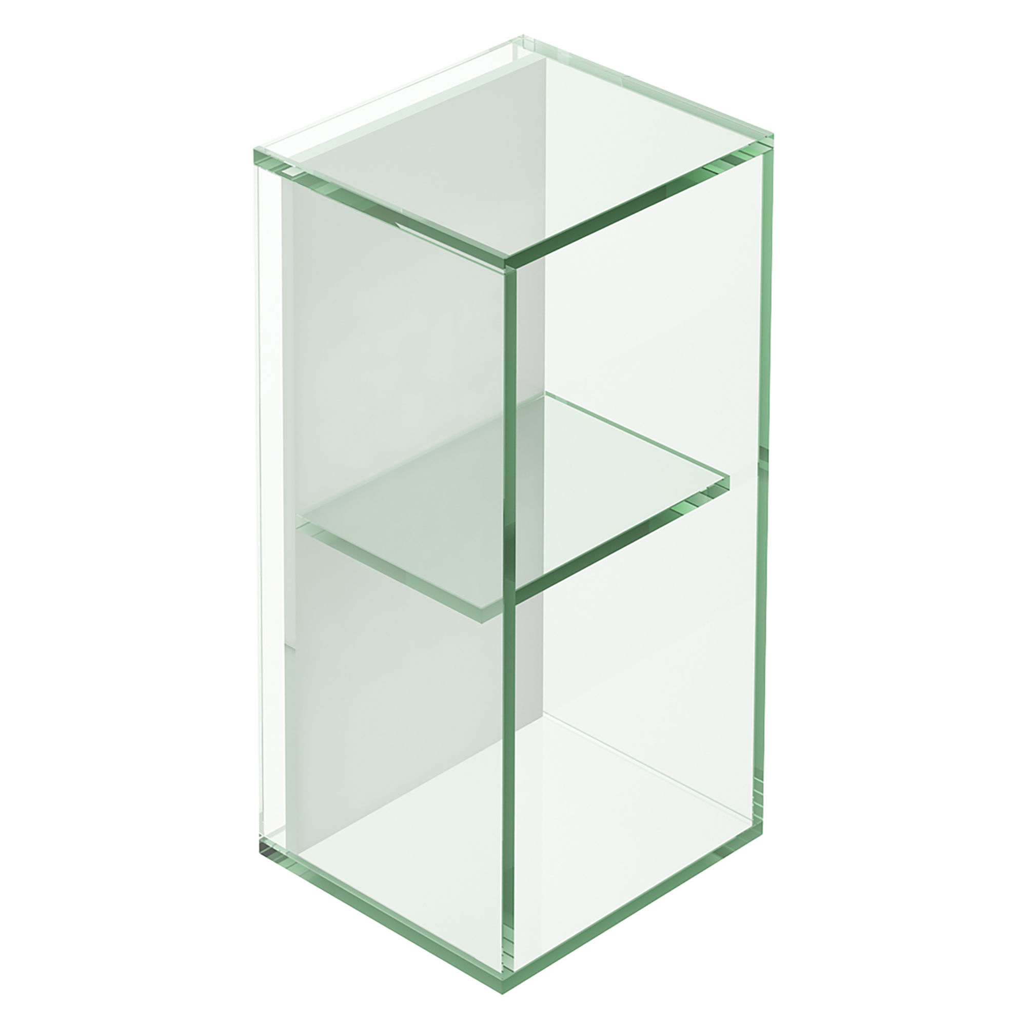 Origins Living Pier Glass 2 Box Rectangular Shelf Clear 180mm x 360mm x 160mm - B008455