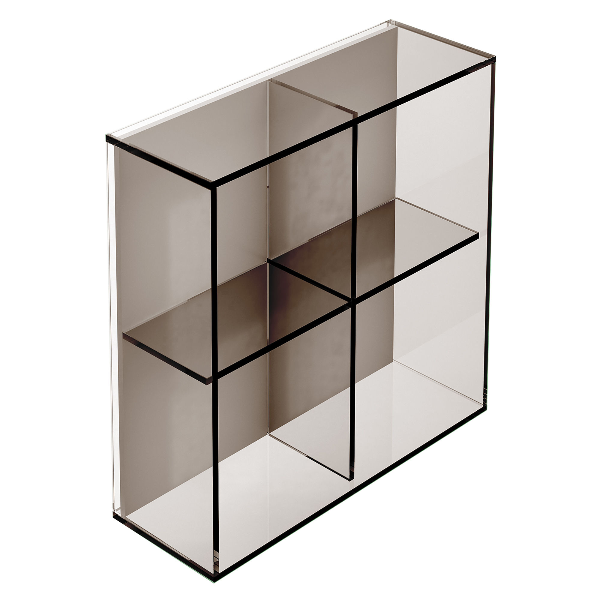 Origins Living Pier Glass 4 Box Square Shelf Bronze 450mm x 450mm x 160mm - B008523