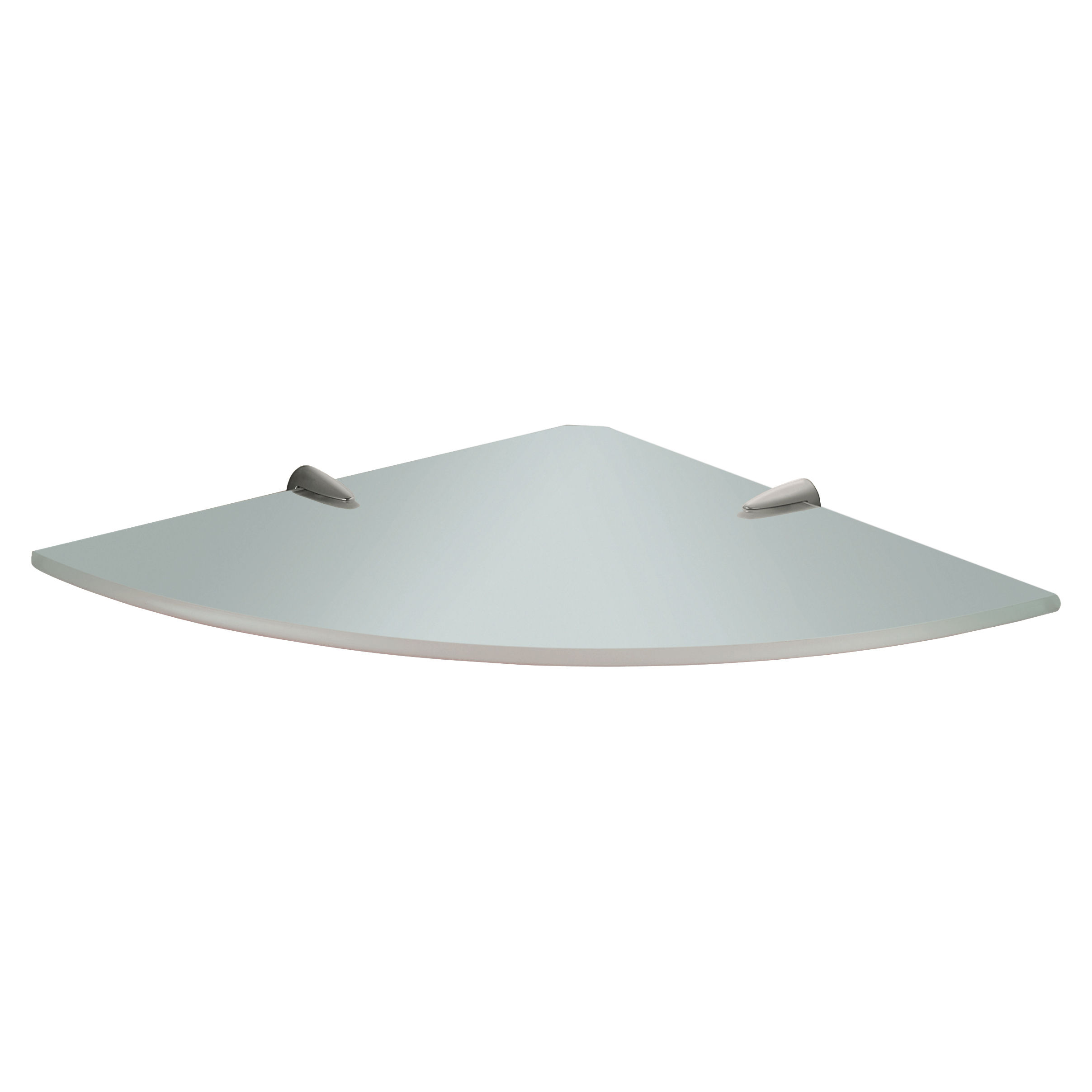 Origins Living Artemis Glass Corner Shelf Chrome 240mm x 240mm - 2119/24-00