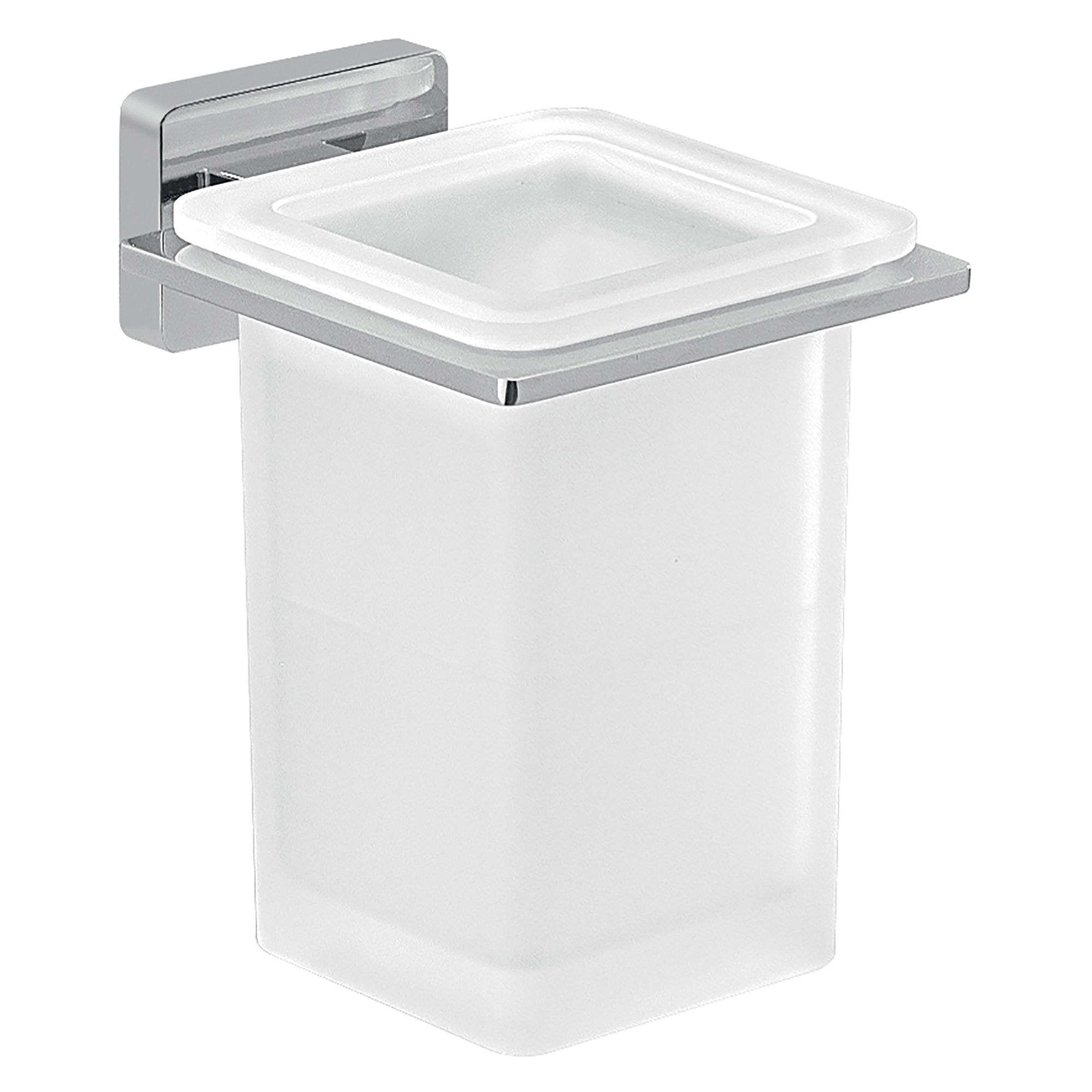 Origins Living Atena Glass Tumbler and Holder Chrome - 4410-13