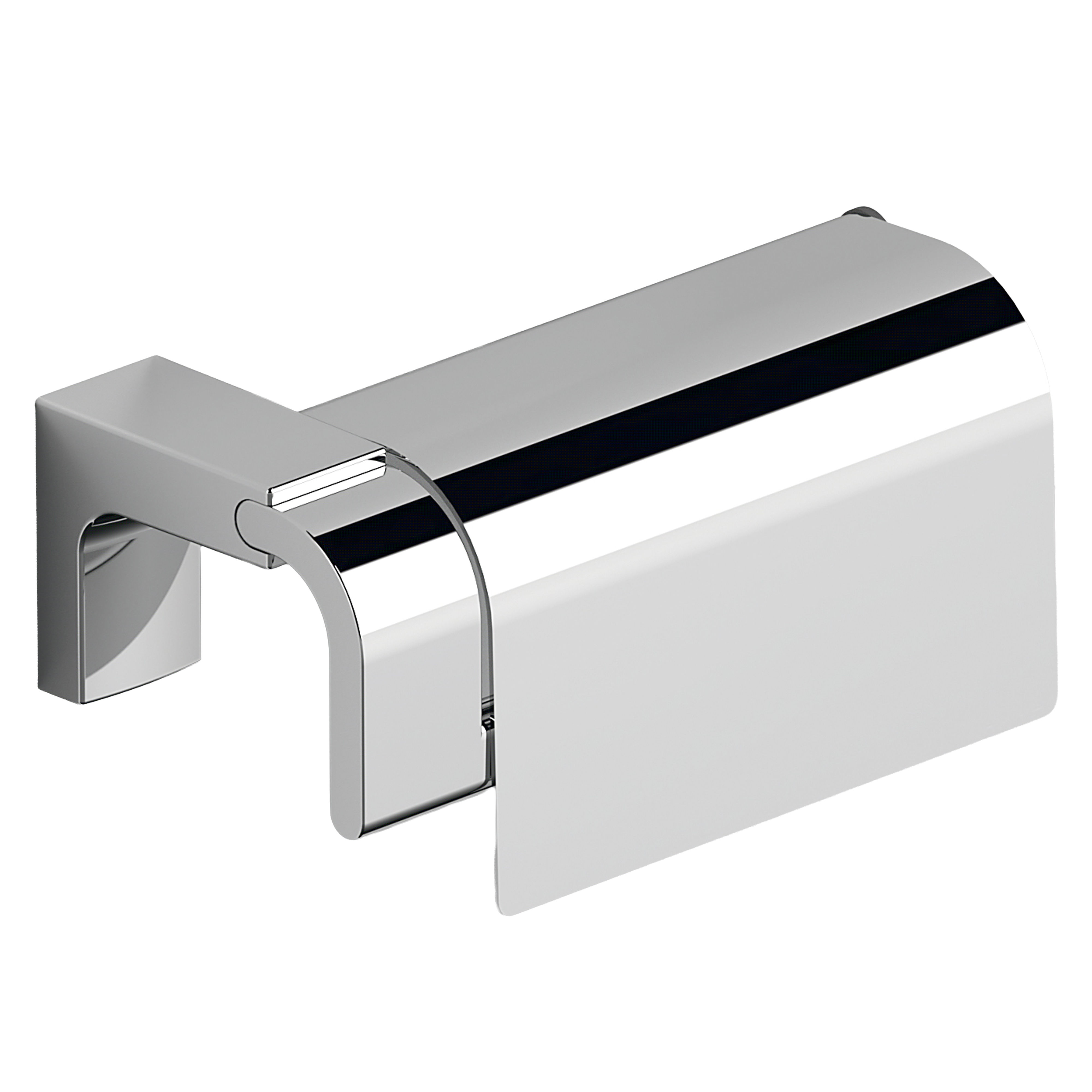 Origins Living Eletech Open Toilet Roll Holder with Flap Chrome - 114160