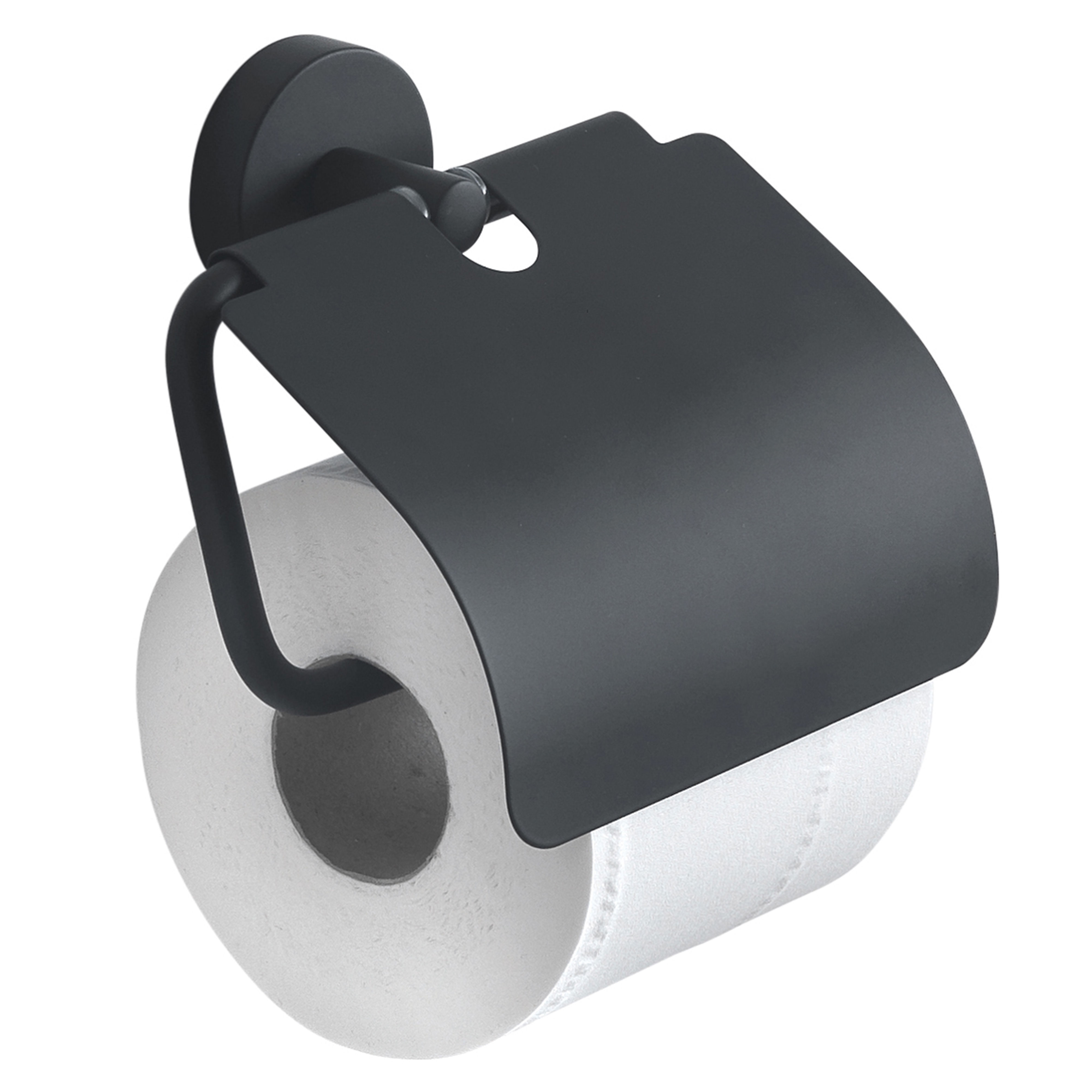Origins Living Eros Toilet Roll Holder with Flap Black - 2325-14