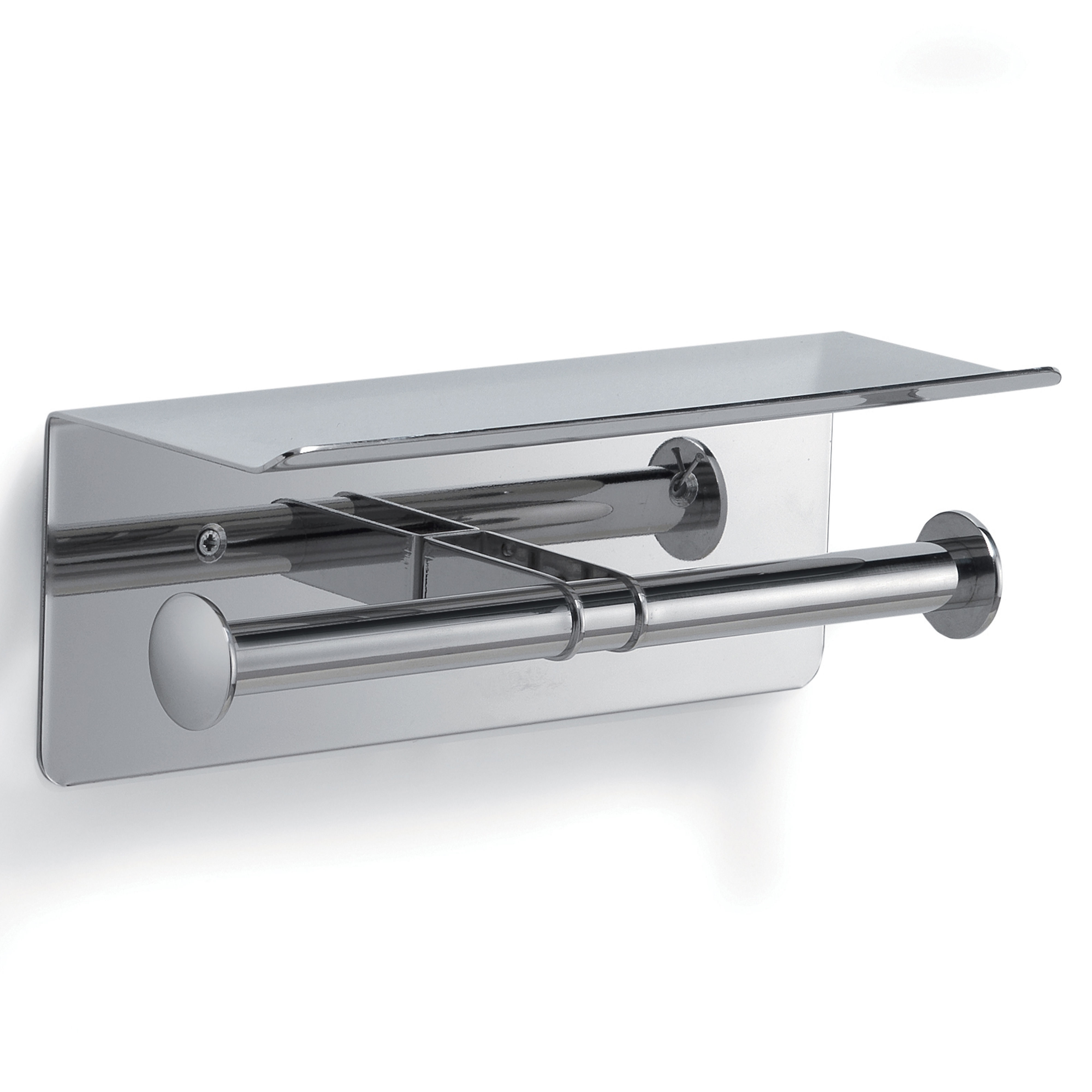 Origins Living G Pro Double Open Toilet Roll Holder with Shelf Chrome - 2339-13