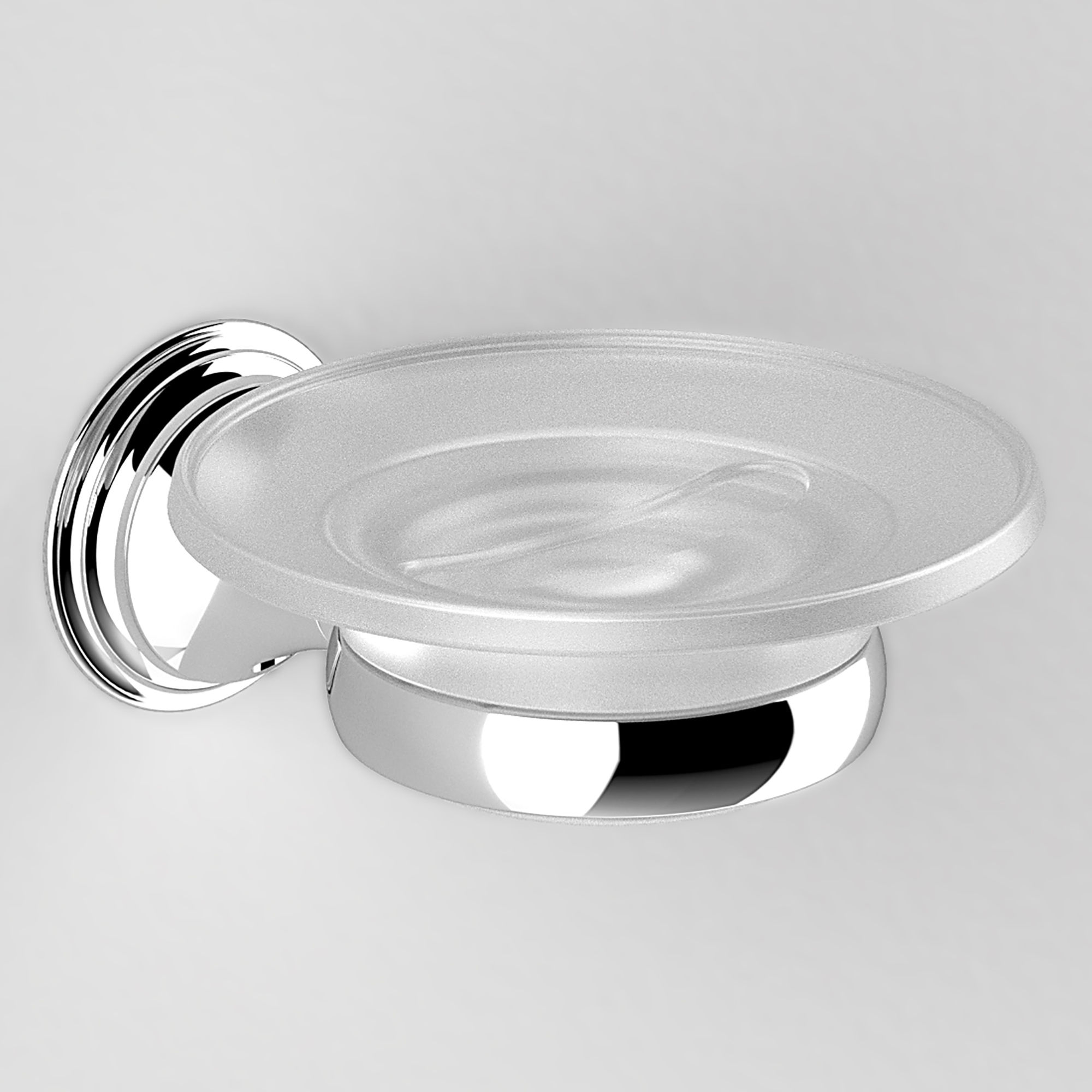 Origins Living Genoa Glass Soap Dish Chrome - 107544