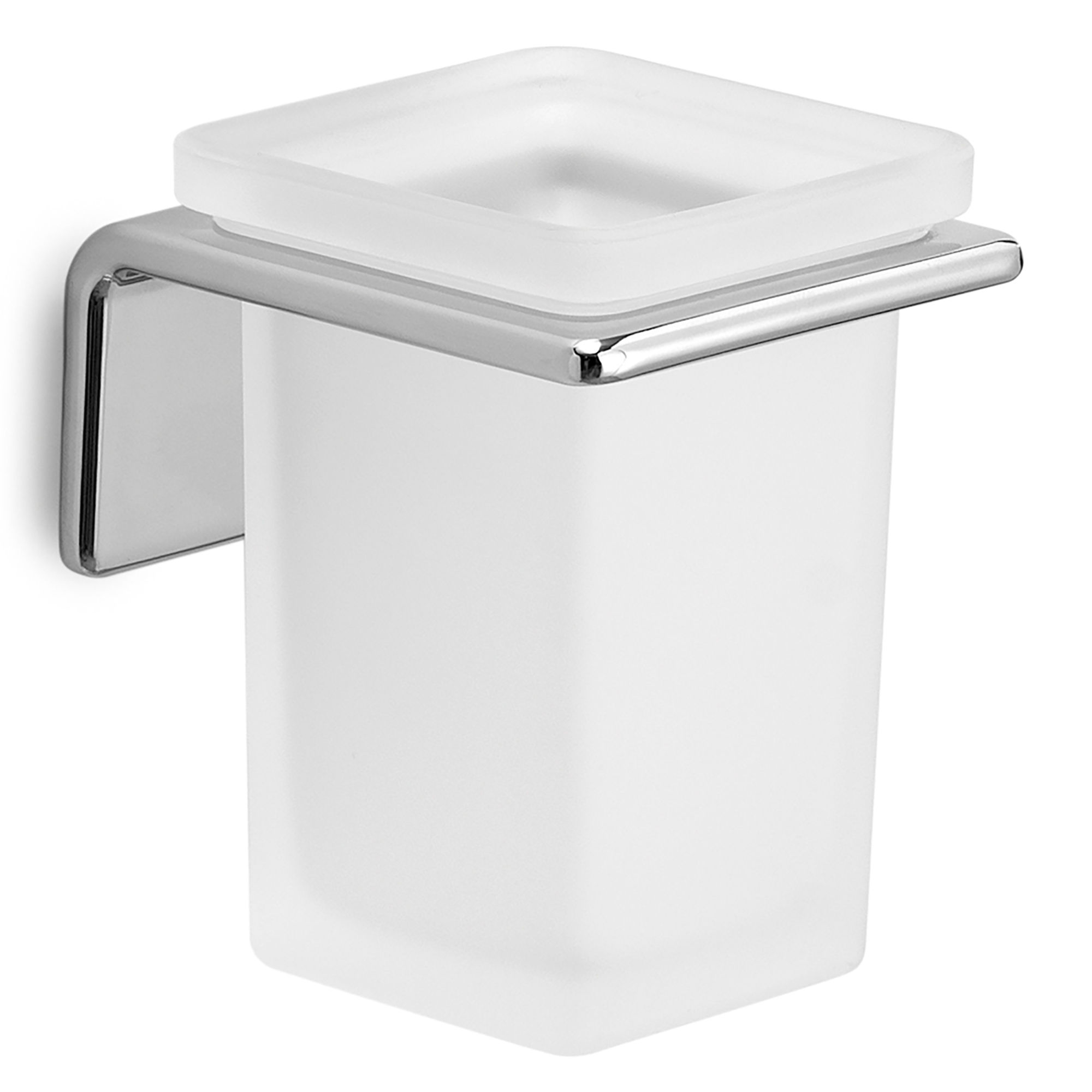 Origins Living Il Giglio Glass Tumbler and Holder Chrome - A910-13