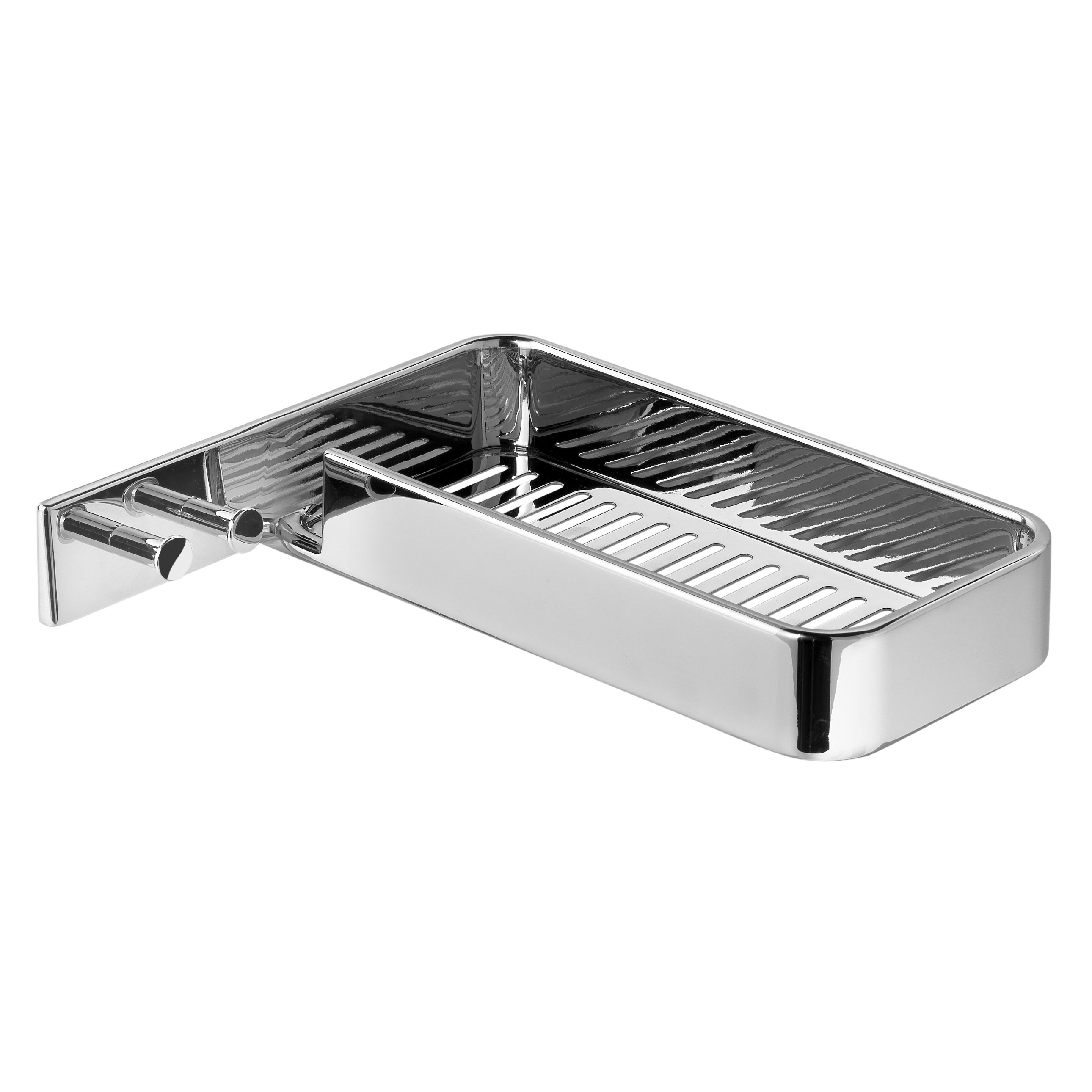 Origins Living Il Giglio Corner Shower Basket with Hooks Chrome - A919-13