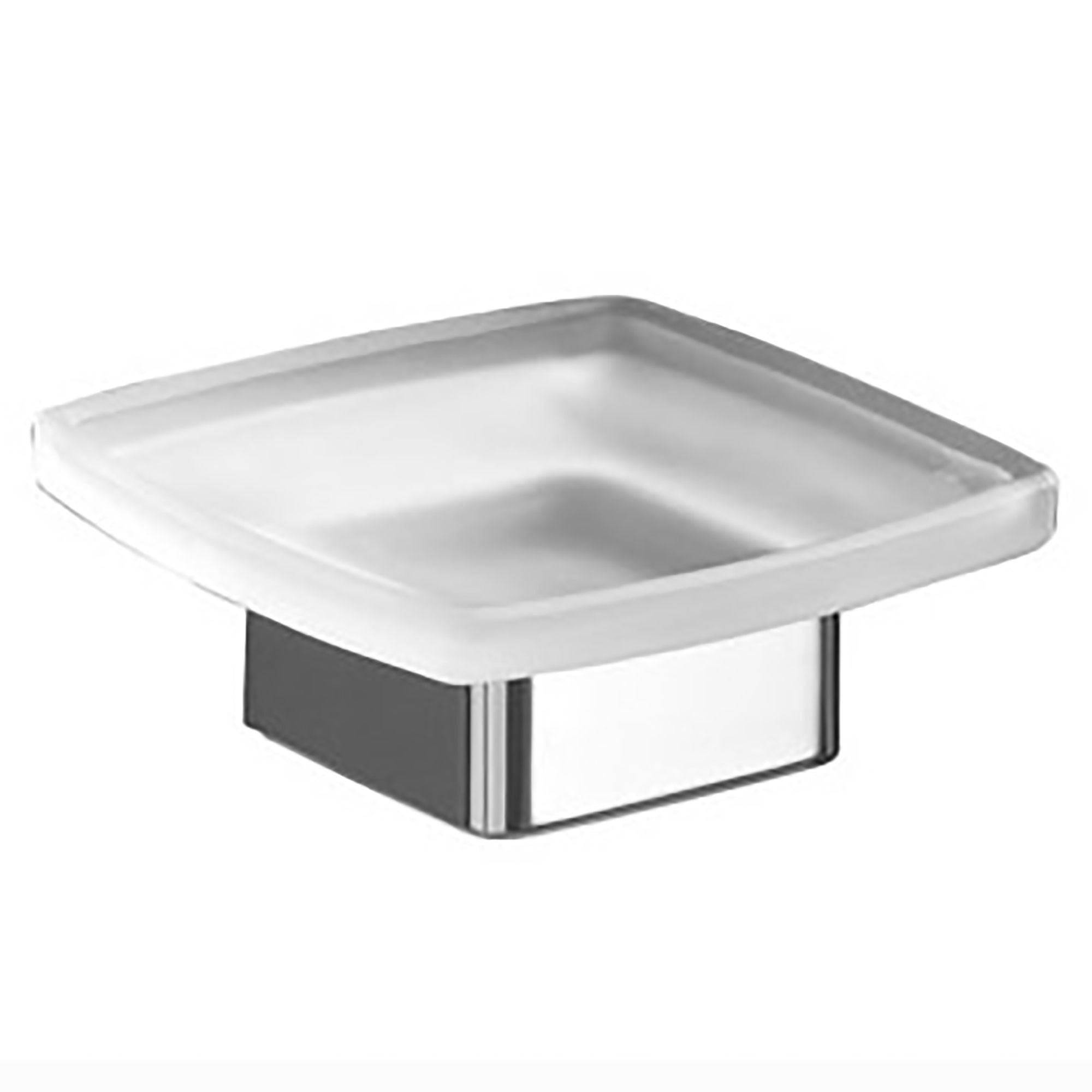 Origins Living Lounge Freestanding Glass Soap Dish Chrome - 5451-13
