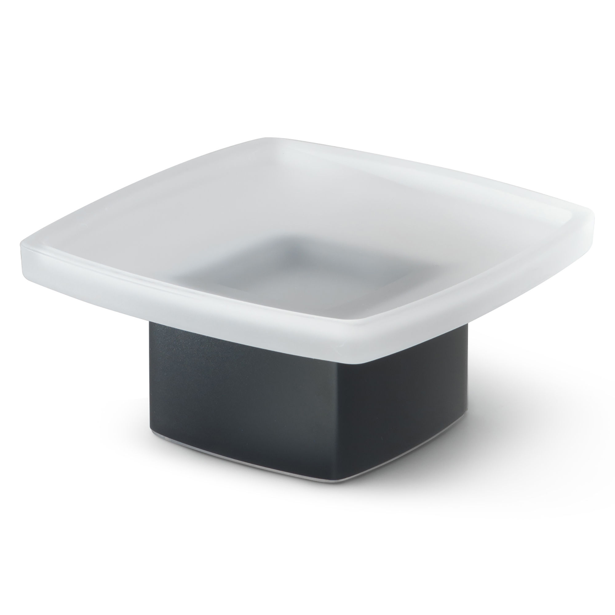 Origins Living Lounge Freestanding Glass Soap Dish Black - 5451-14
