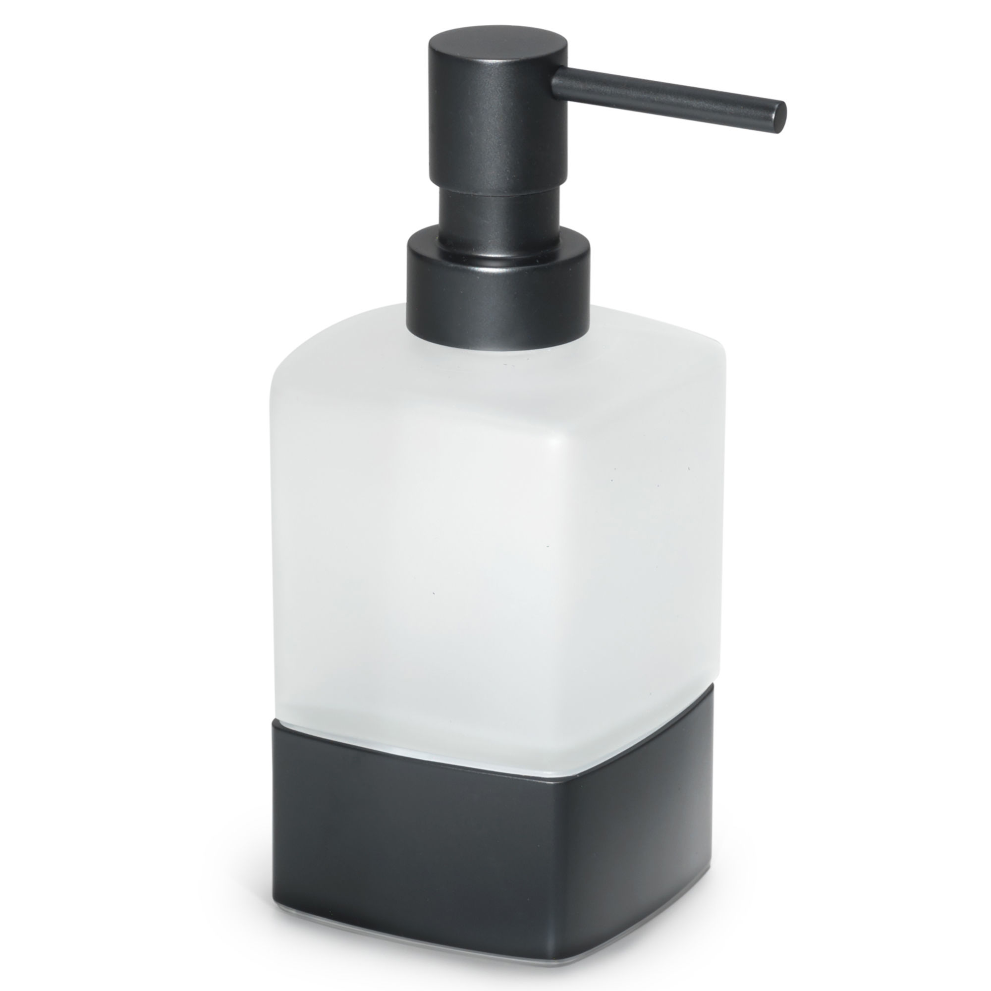 Origins Living Lounge Freestanding Glass Soap Dispenser Black - 5455-14