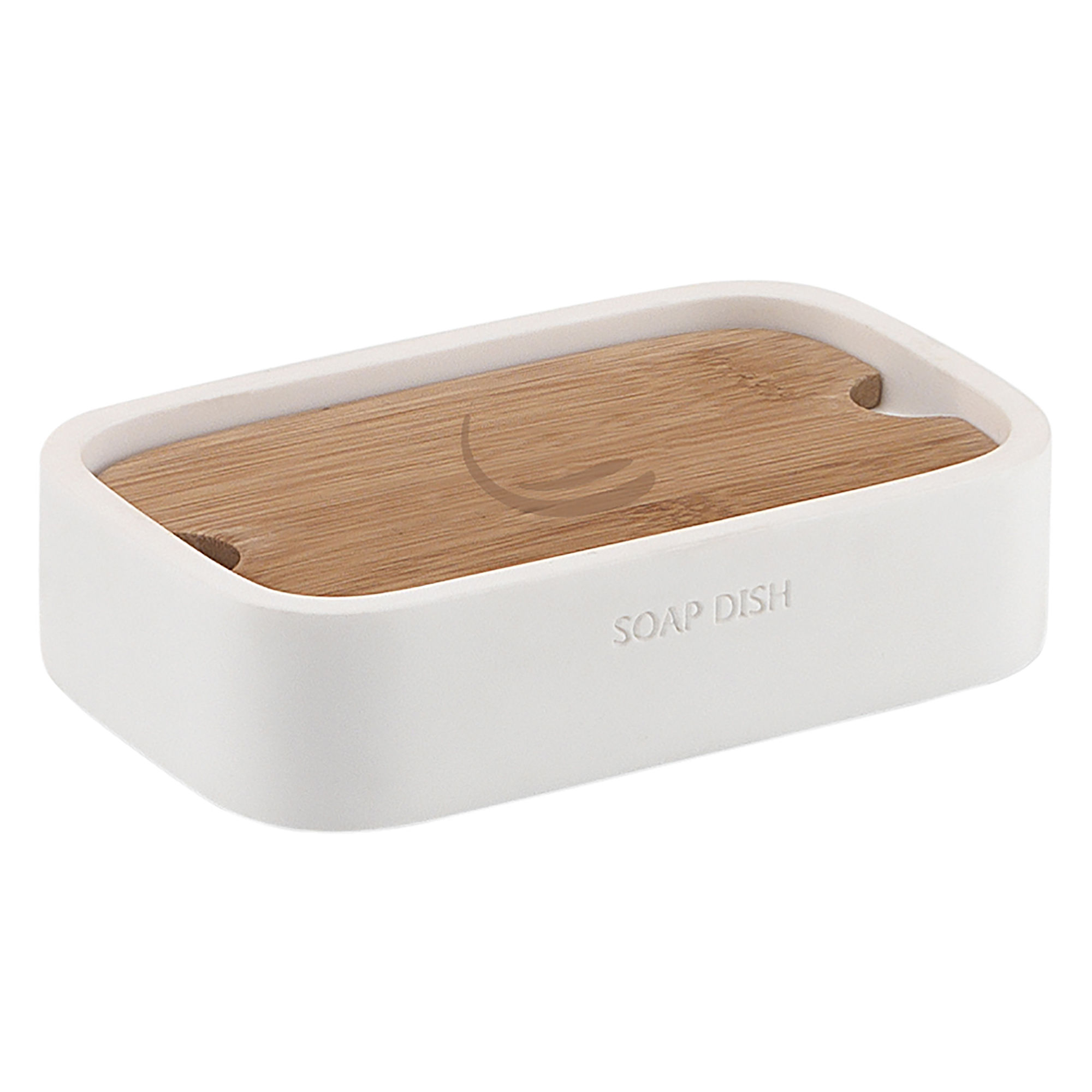 Origins Living Ninfea Soap Dish White/Bamboo - 1311-02