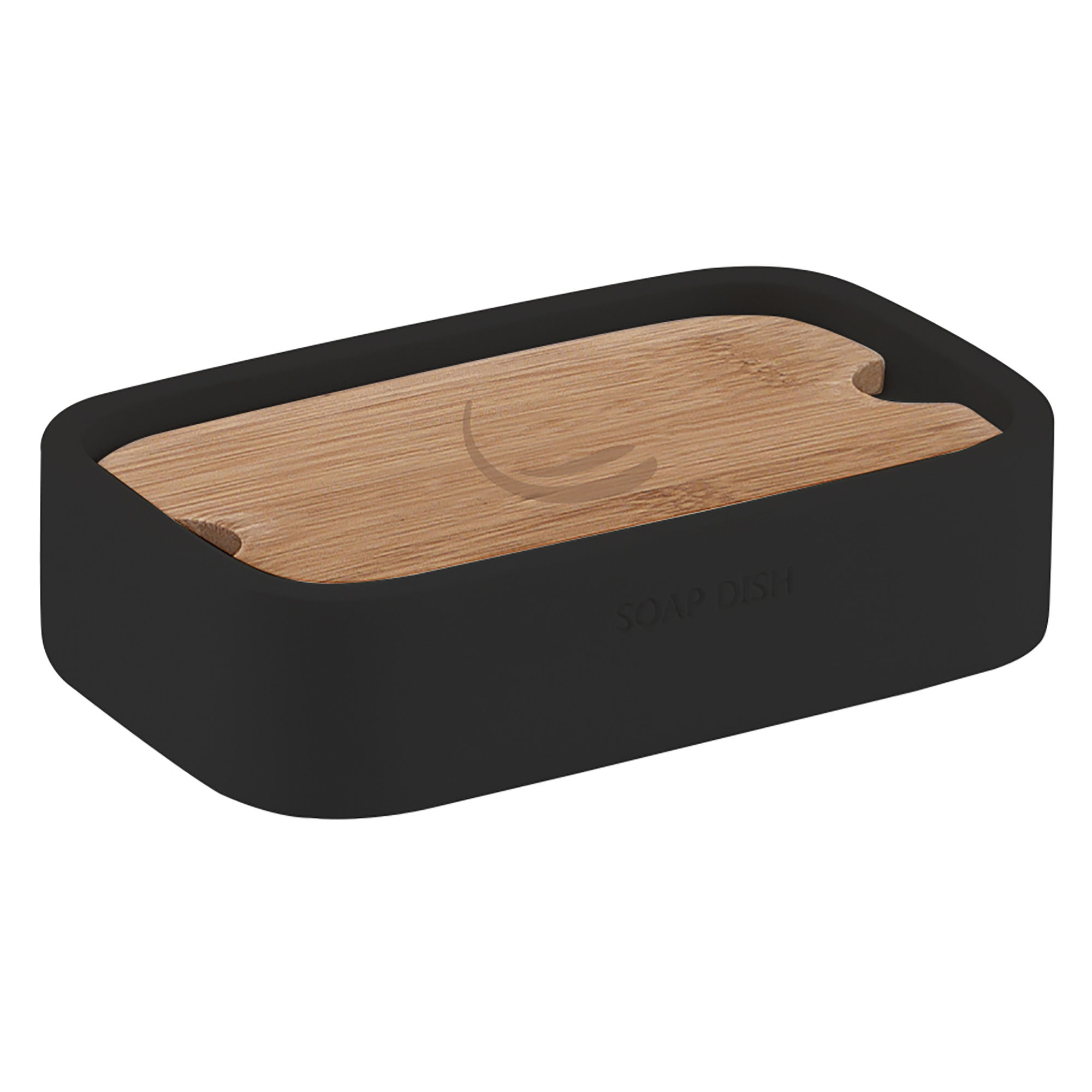Origins Living Ninfea Soap Dish Black/Bamboo - 1311-14