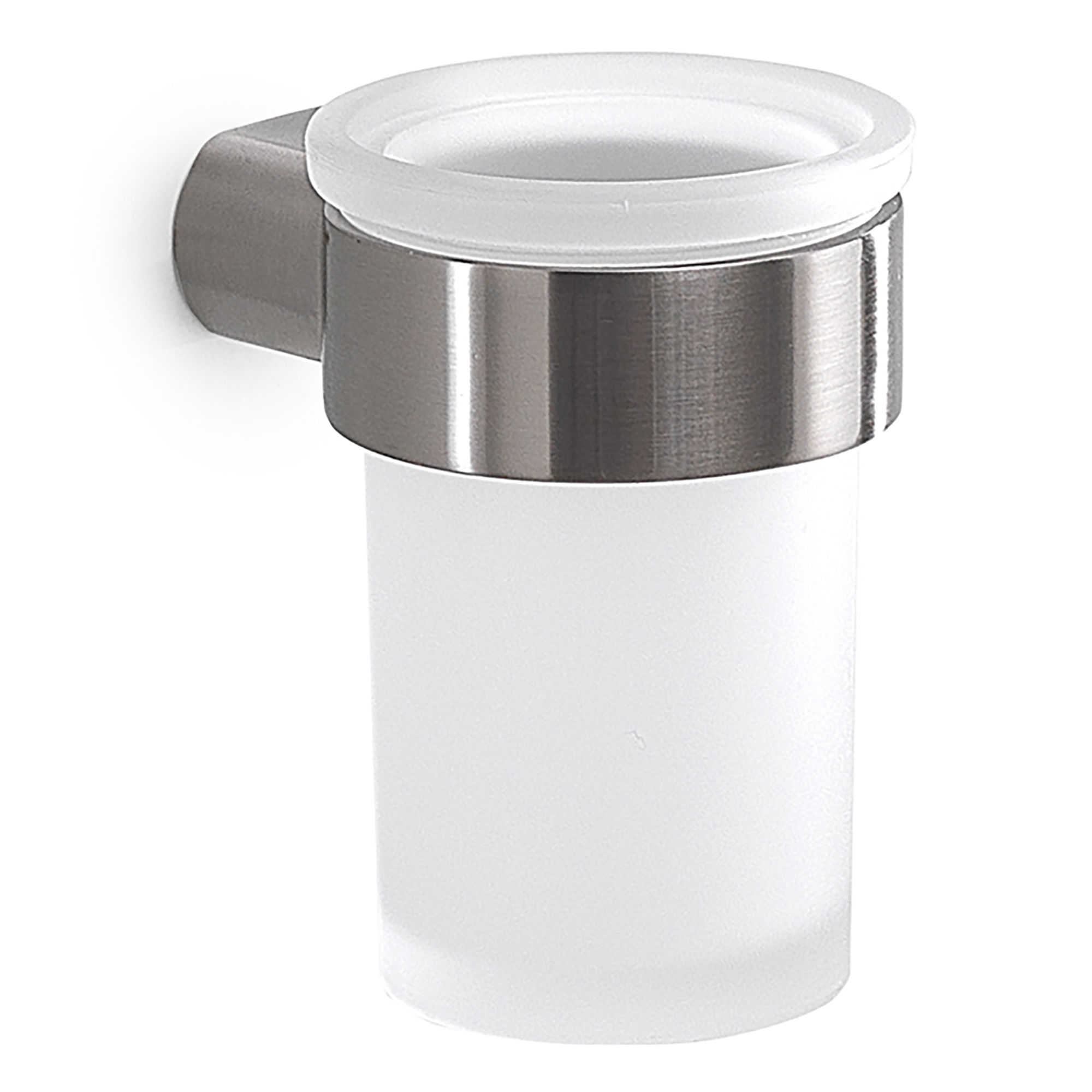 Origins Living Pirenei Glass Tumbler and Holder Brushed Nickel - PI10-38