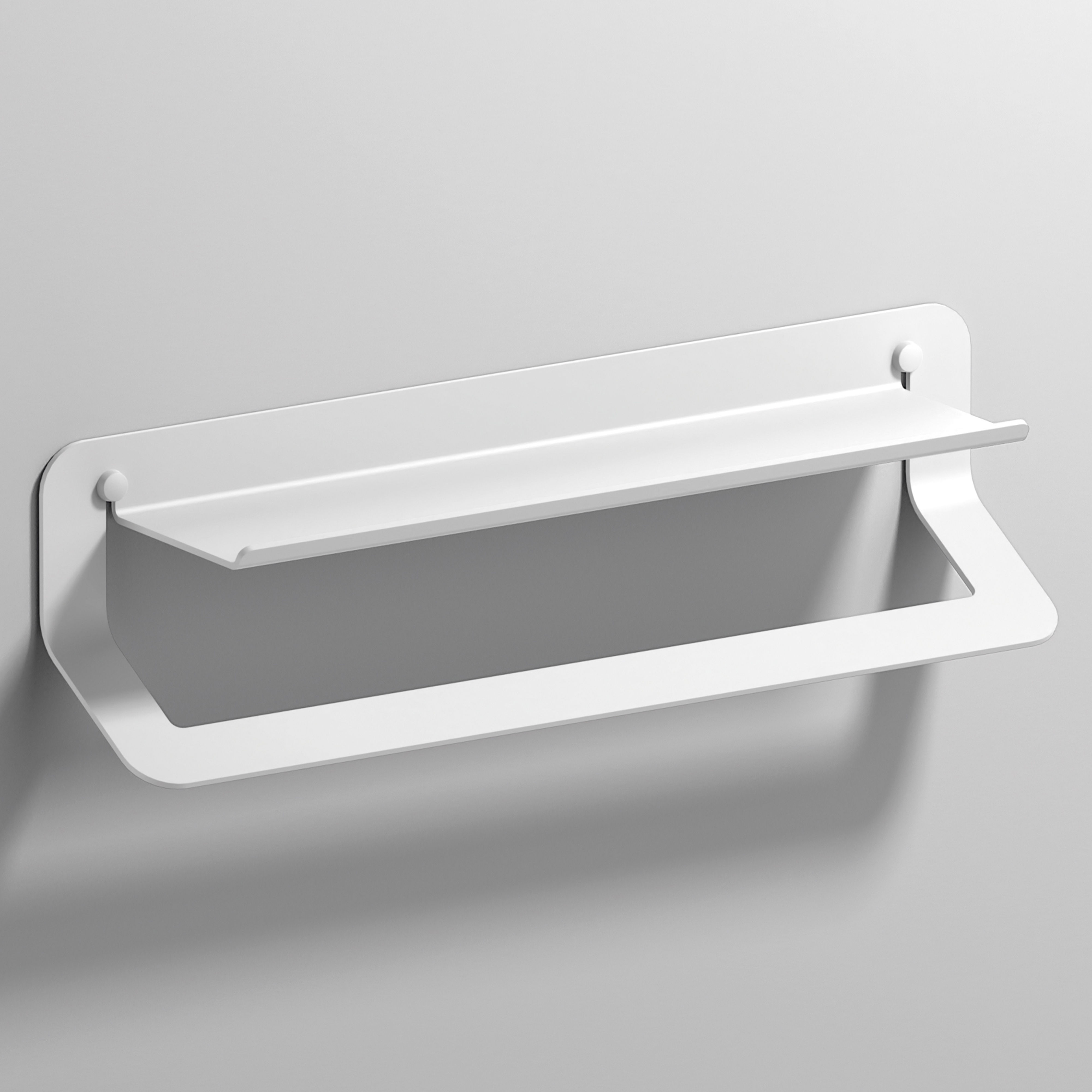 Origins Living Quick Towel Rail and Shelf White - 184873