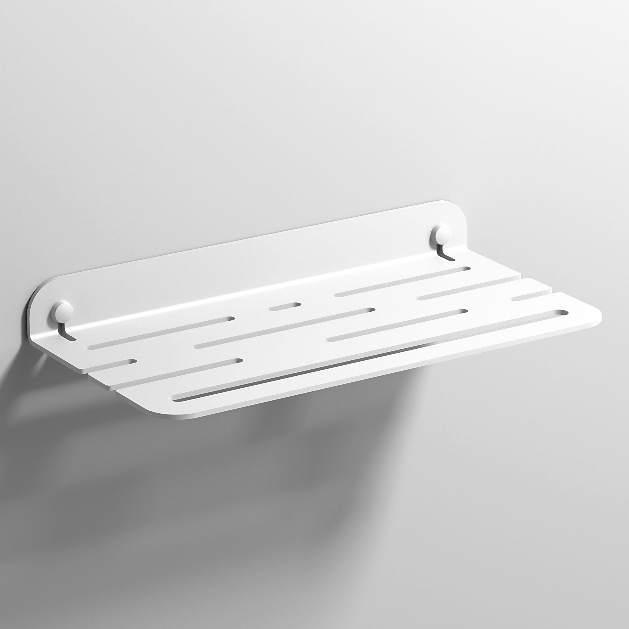 Origins Living Quick Open Shower Shelf White 300mm x 151mm - 184910