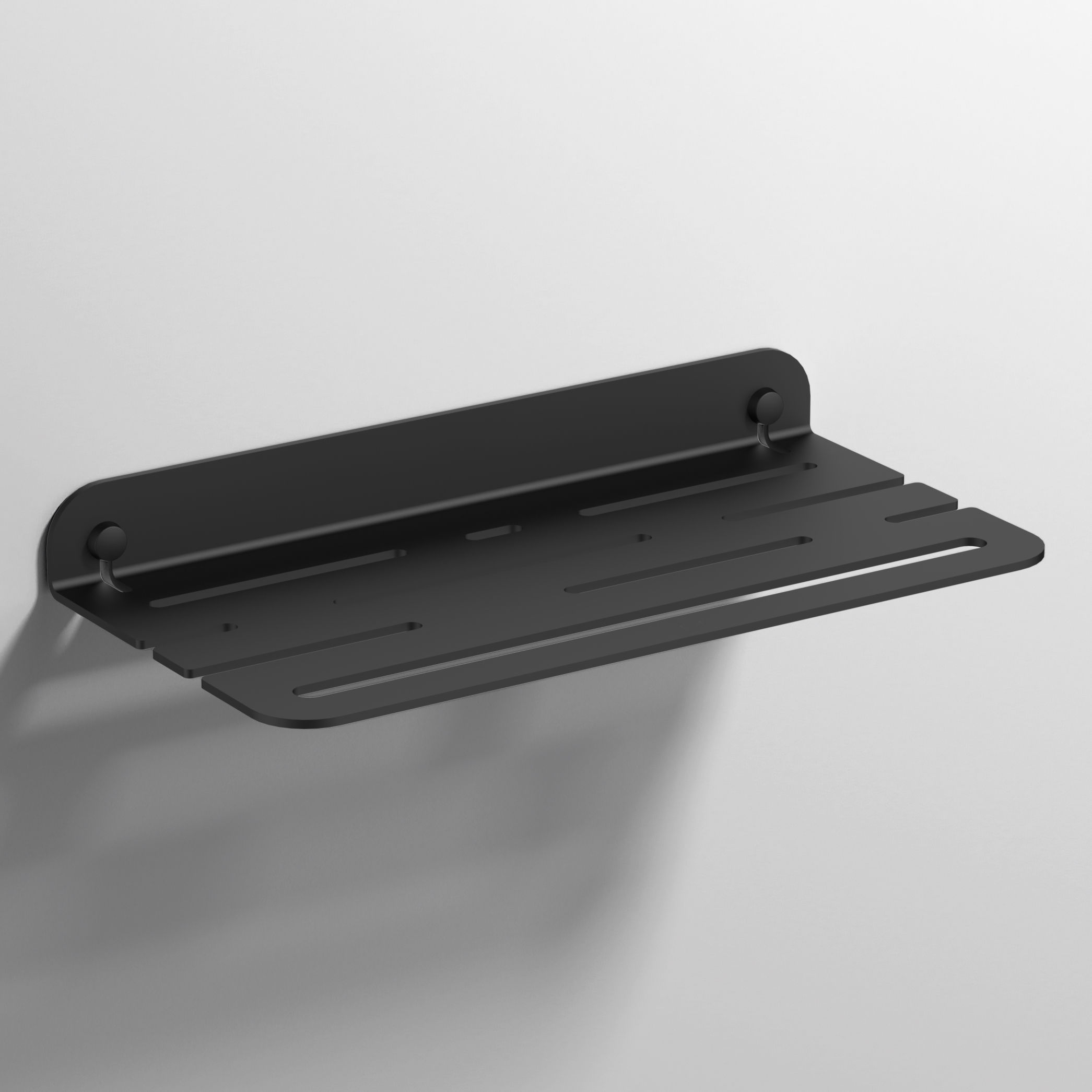 Origins Living Quick Open Shower Shelf Black 300mm x 151mm - 185290