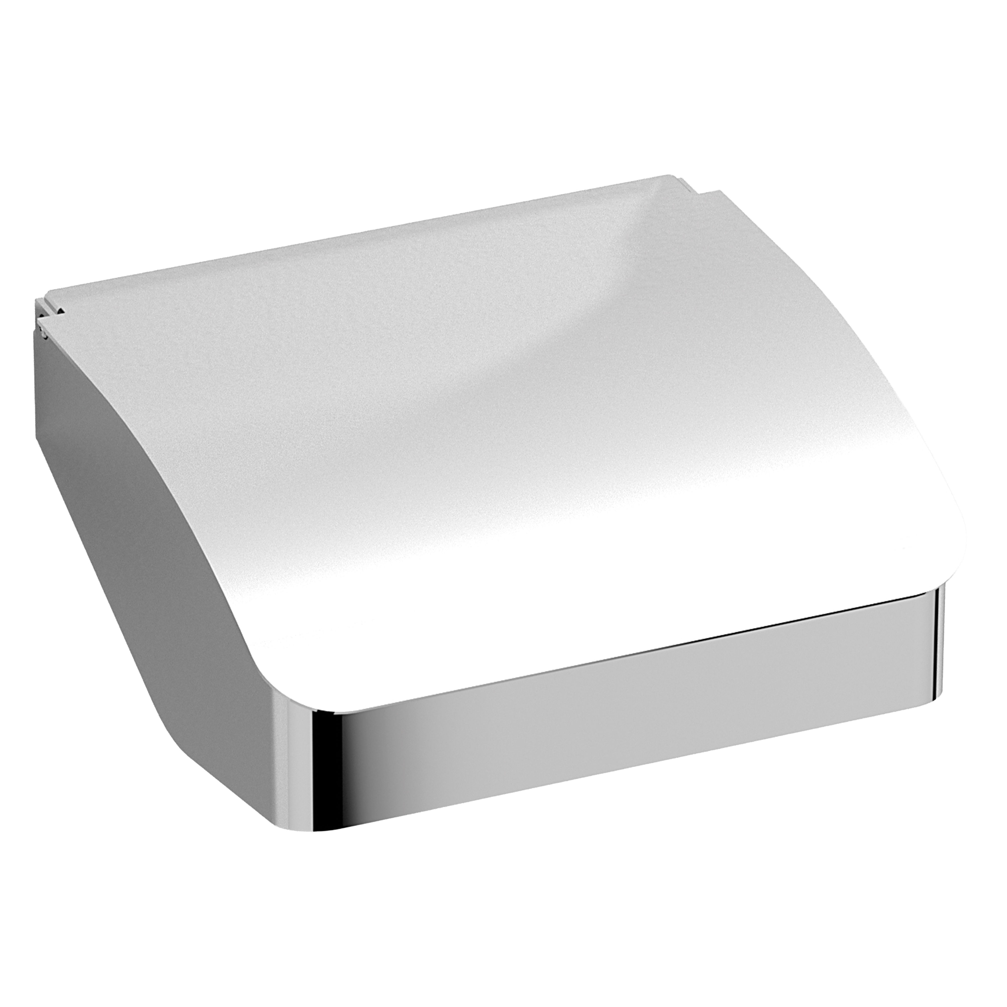 Origins Living S Cube Toilet Roll Holder with Flap Chrome - 166862