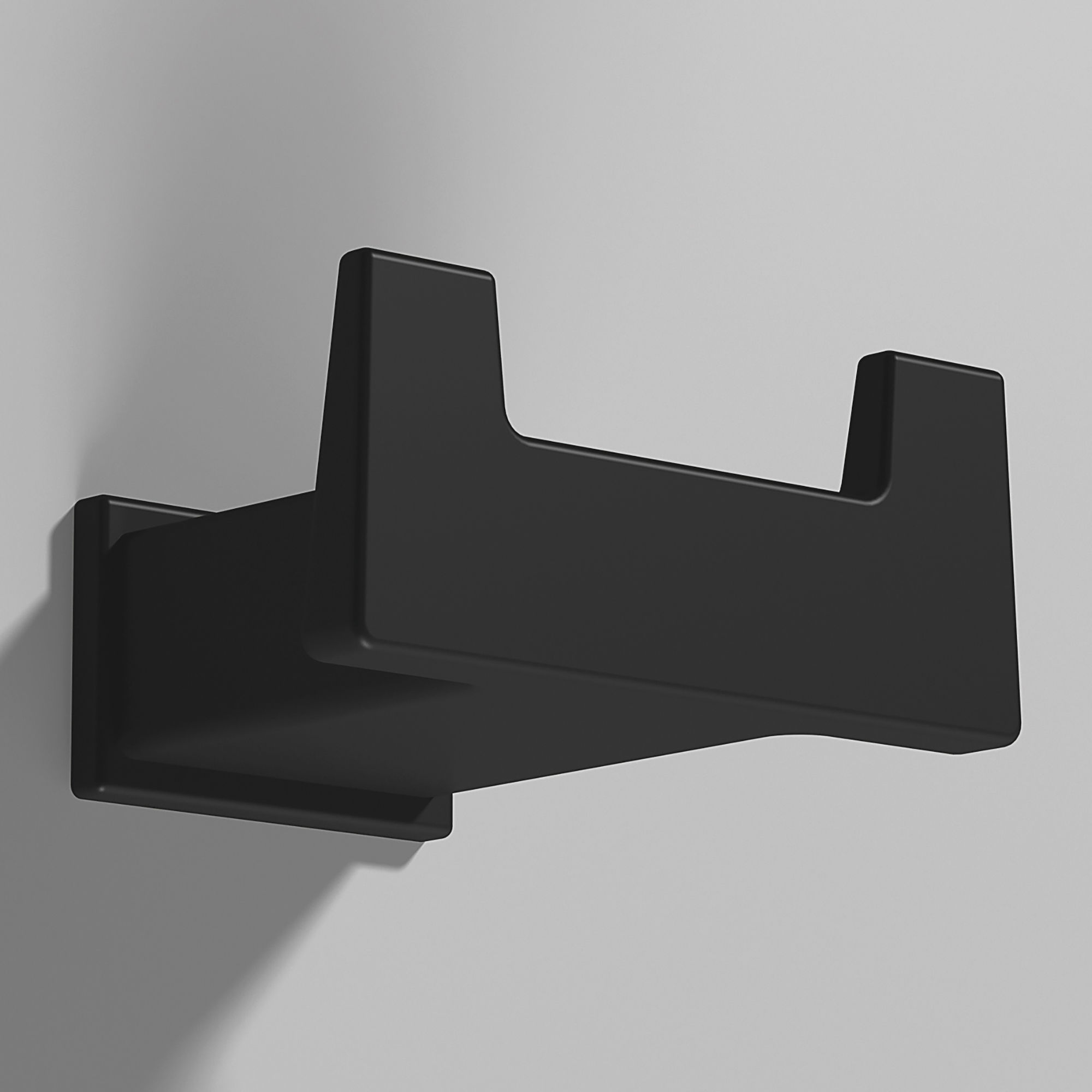 Origins Living S Cube Double Bathroom Robe Hook Black - 173006