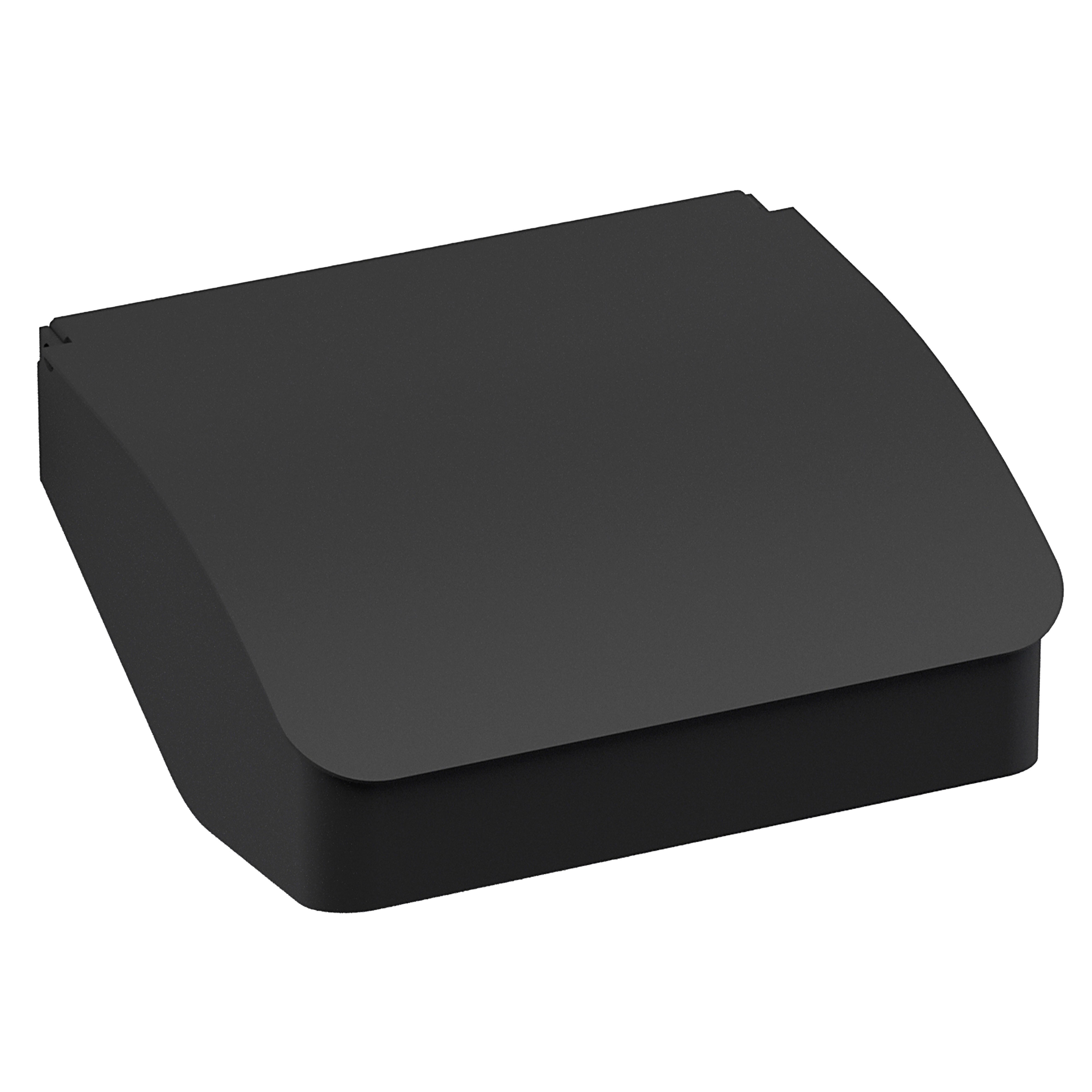 Origins Living S Cube Toilet Roll Holder with Flap Black - 173020
