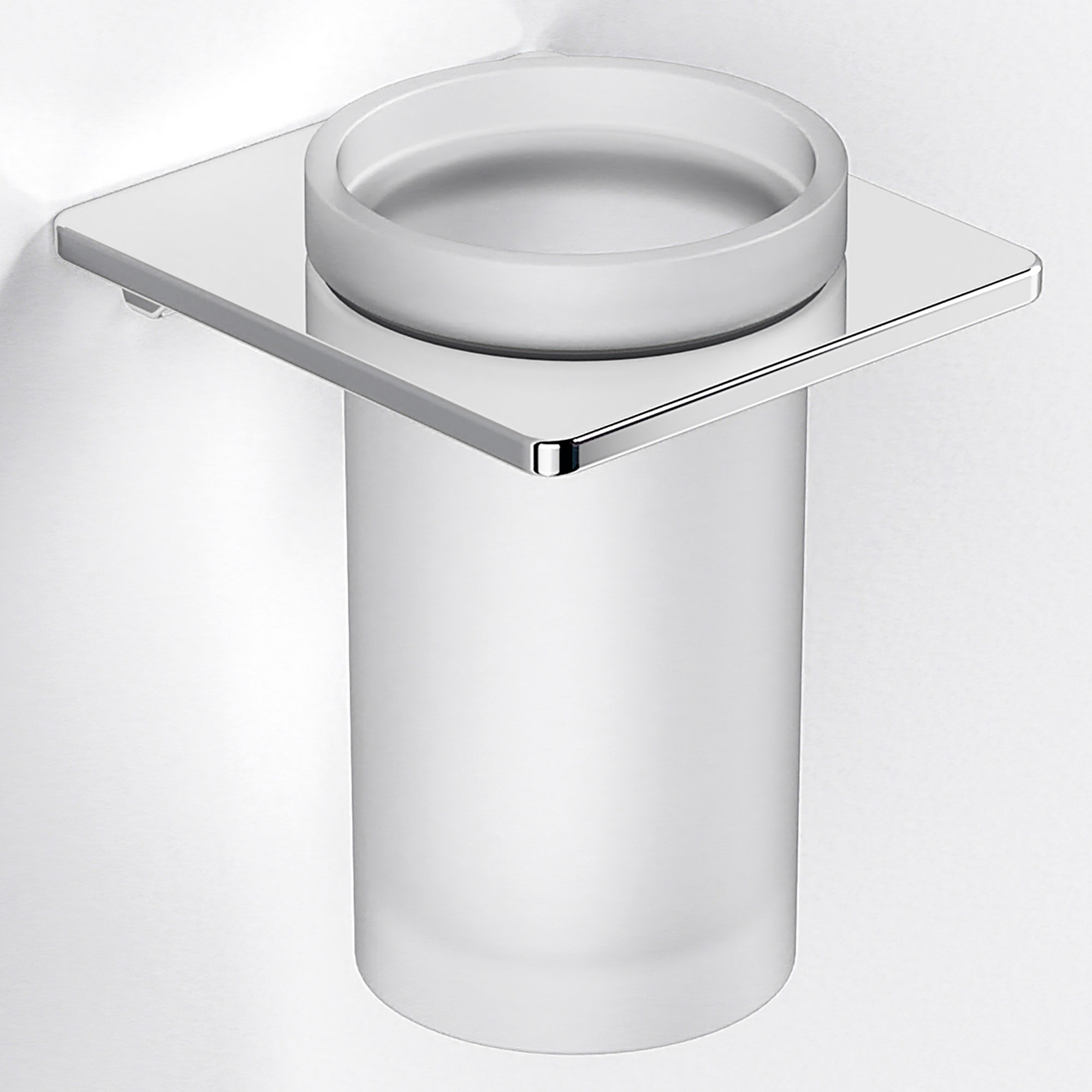 Origins Living S Cube/Eletech Glass Tumbler and Holder Chrome - 166831