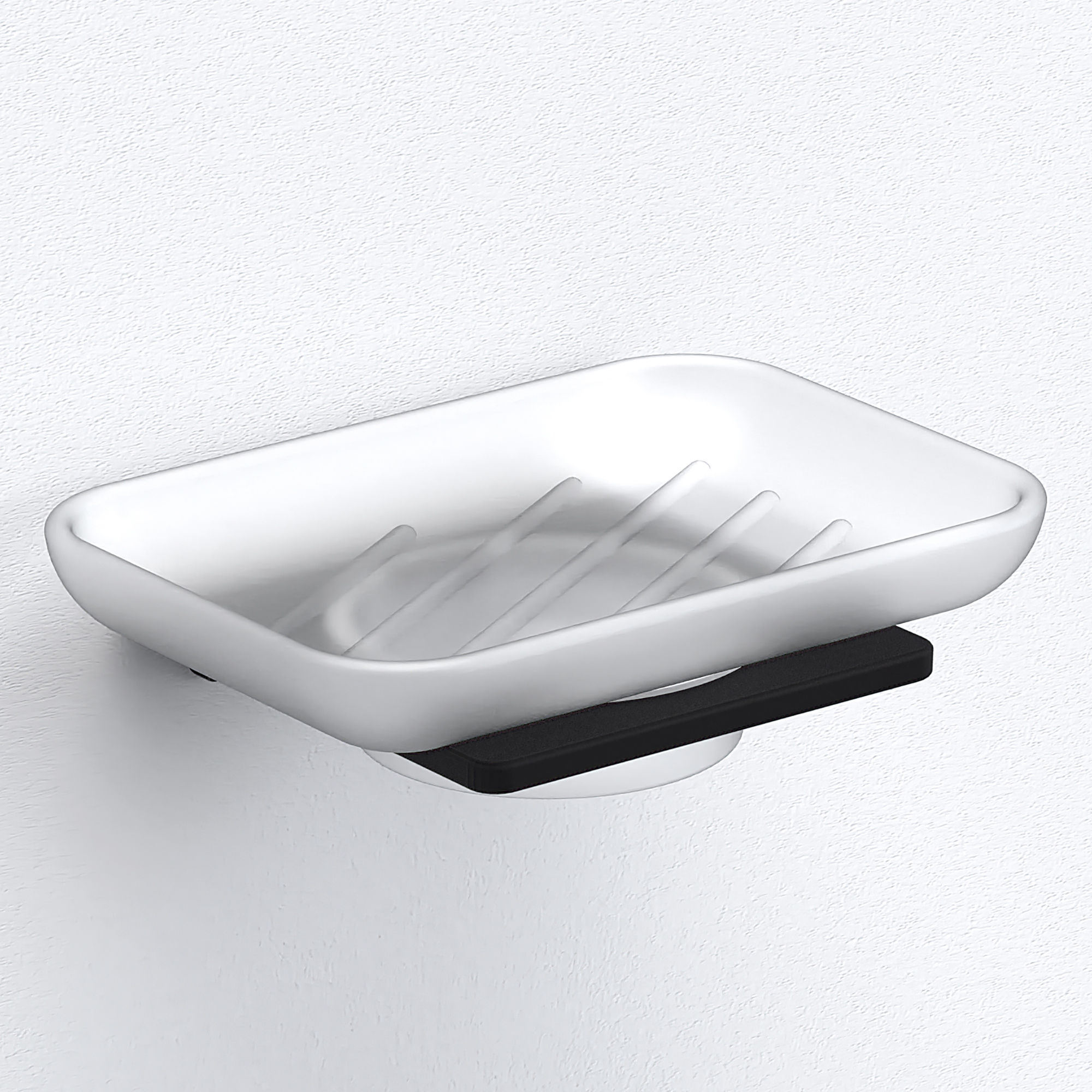 Origins Living S Cube/S6 Glass Soap Dish Black - 169931