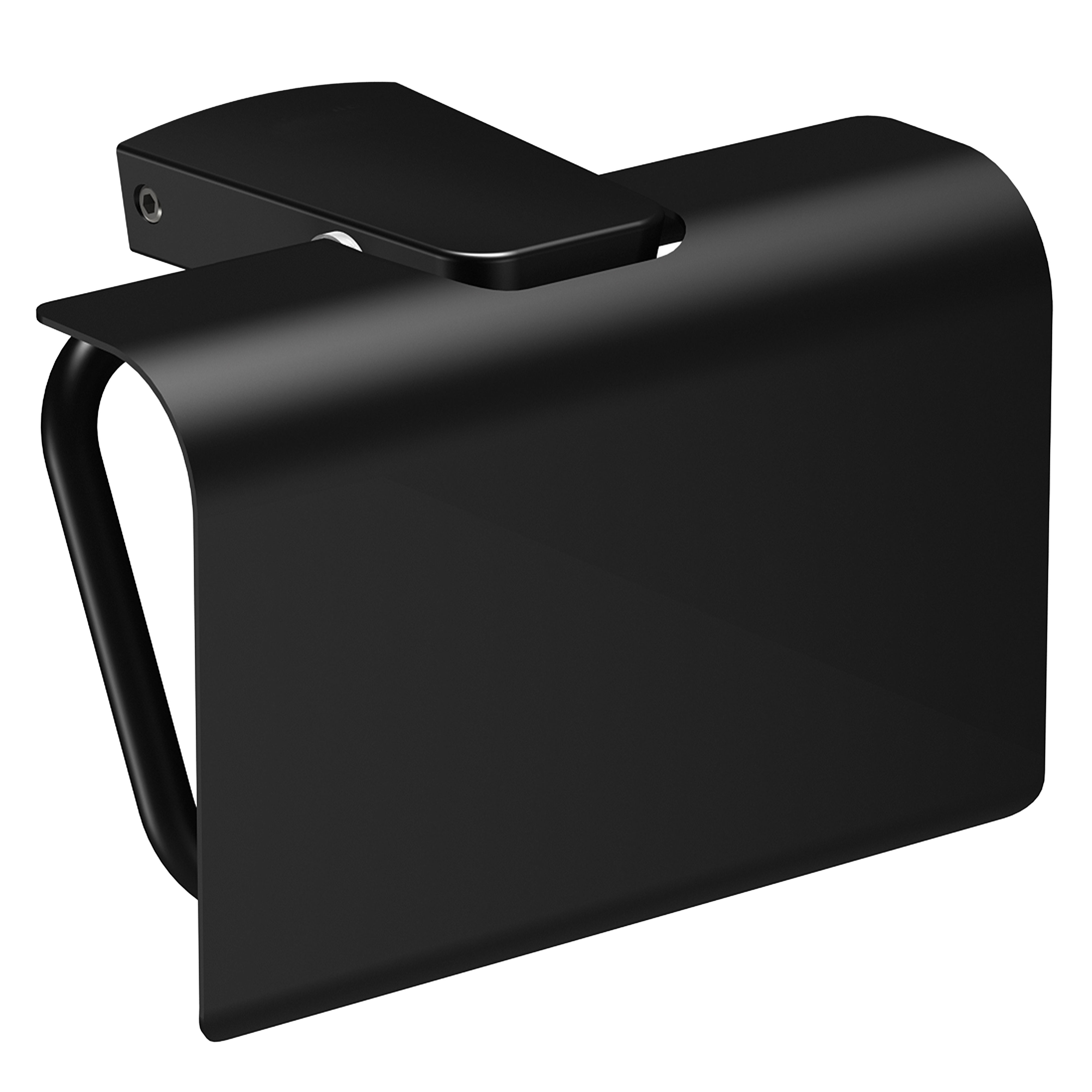 Origins Living S6 Toilet Roll Holder with Flap Black - 166473