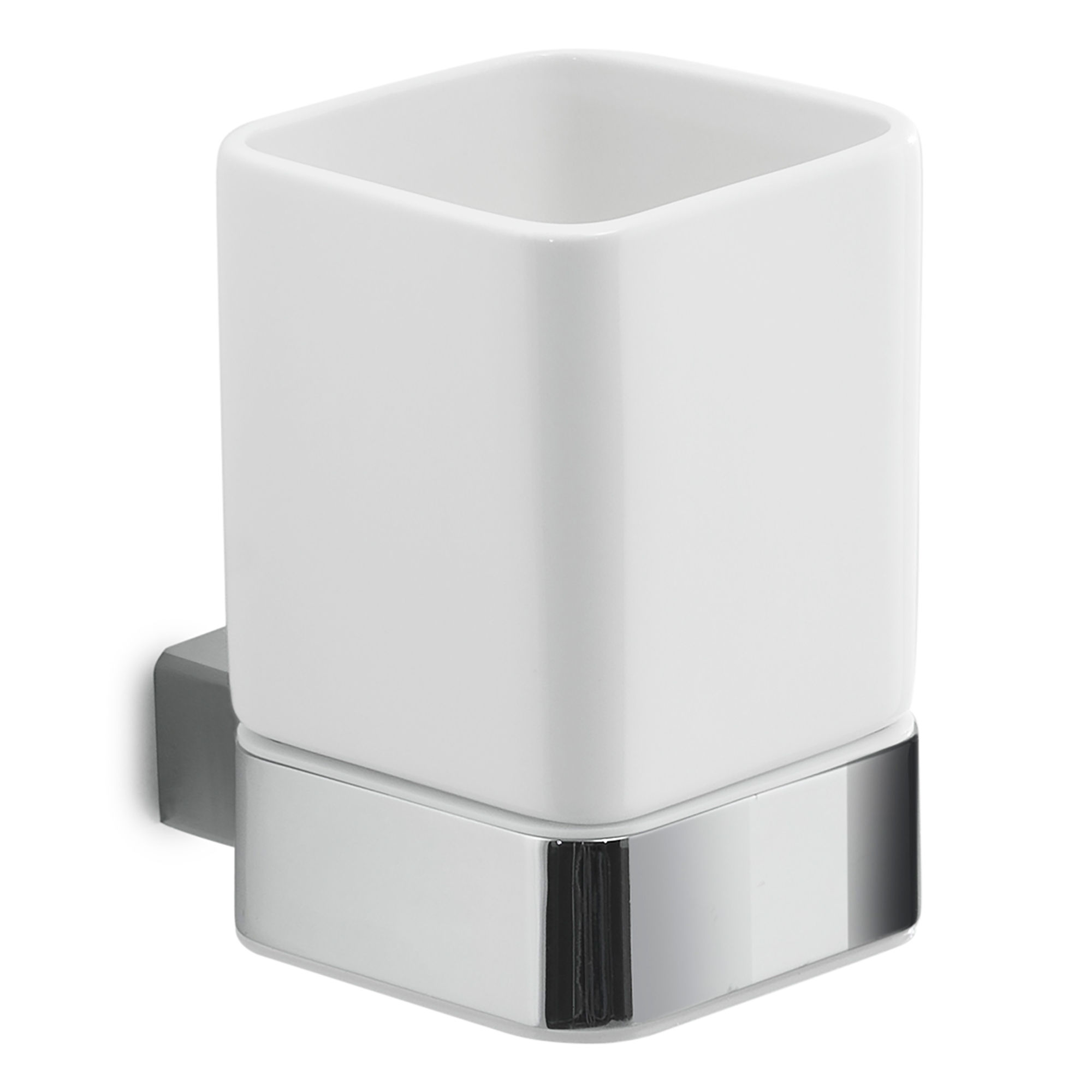 Origins Living Spluga Ceramic Tumbler and Holder Chrome - SG10-13